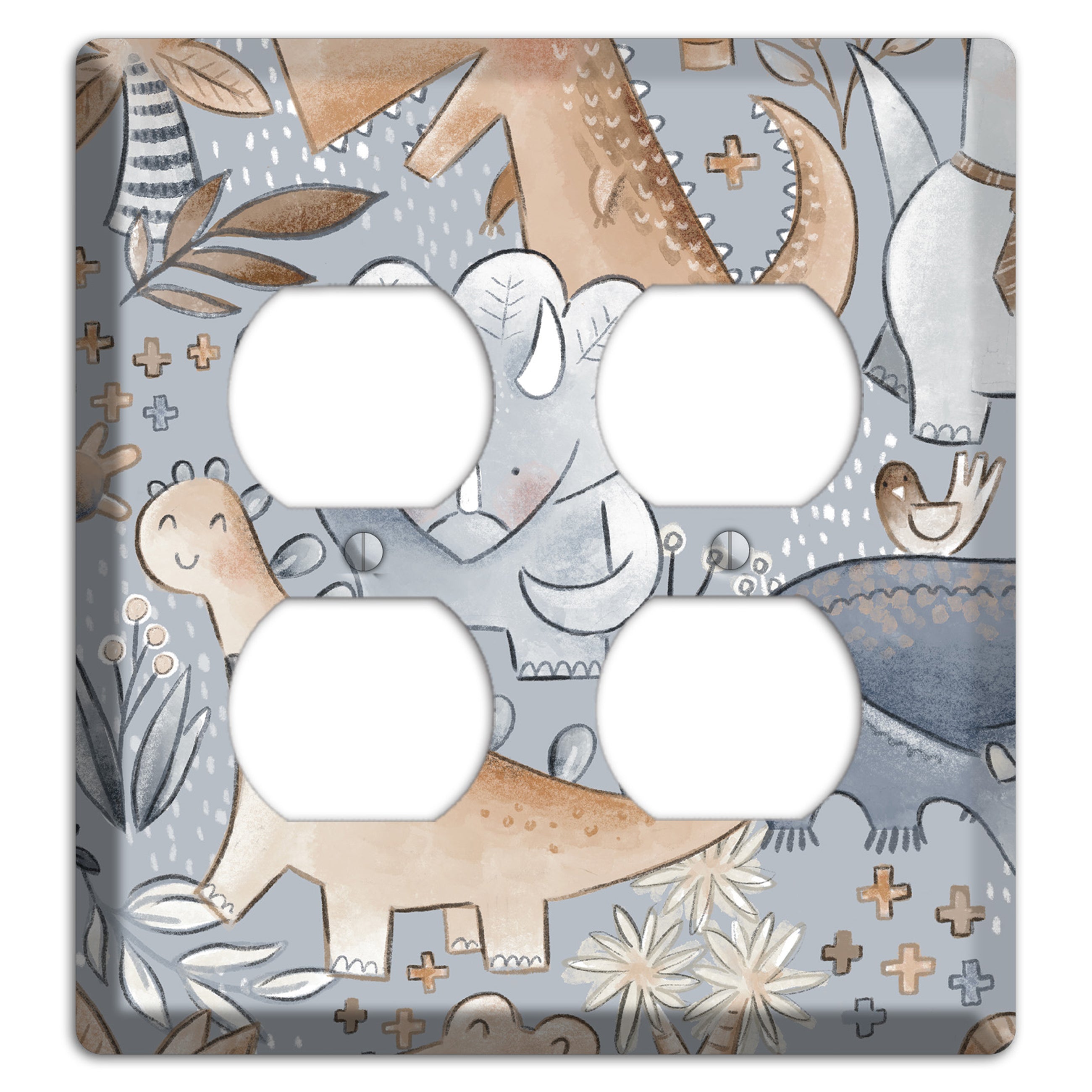 Dinosaur Friends 2 Duplex Wallplate