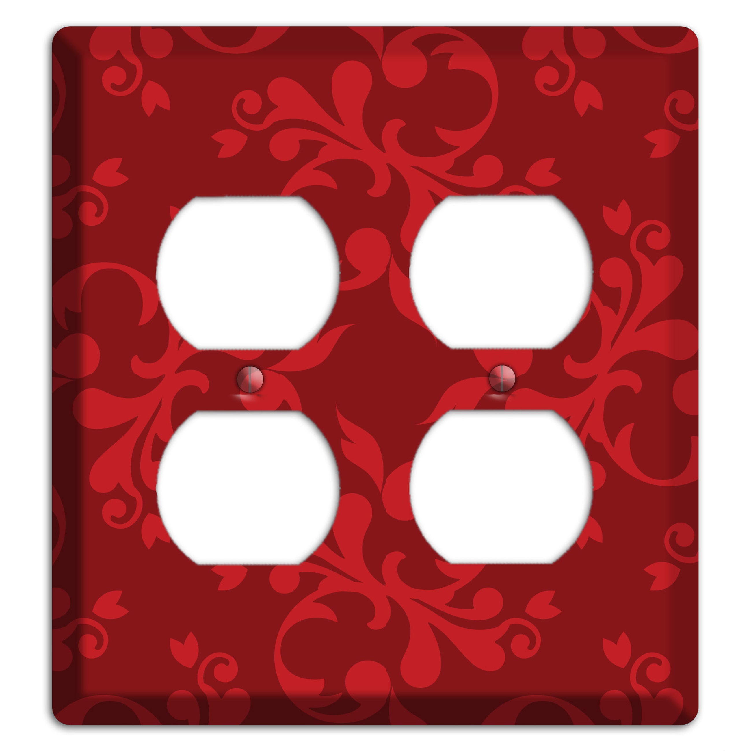 Red Victorian Toile 2 Duplex Wallplate