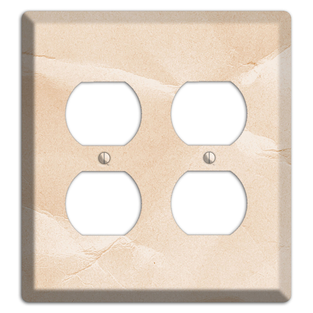 Almond Neutral Texture 2 Duplex Wallplate