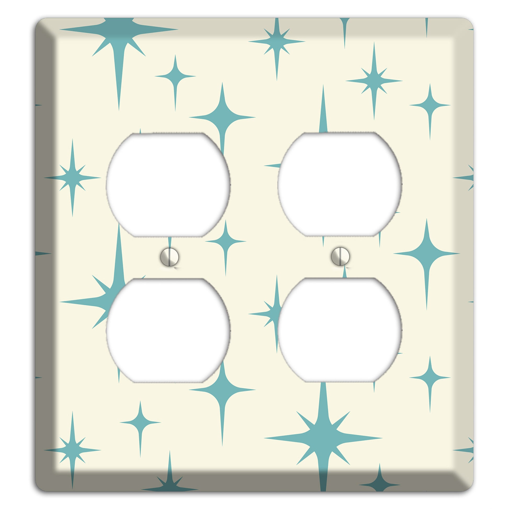 Yellow Atomic Star 2 Duplex Wallplate