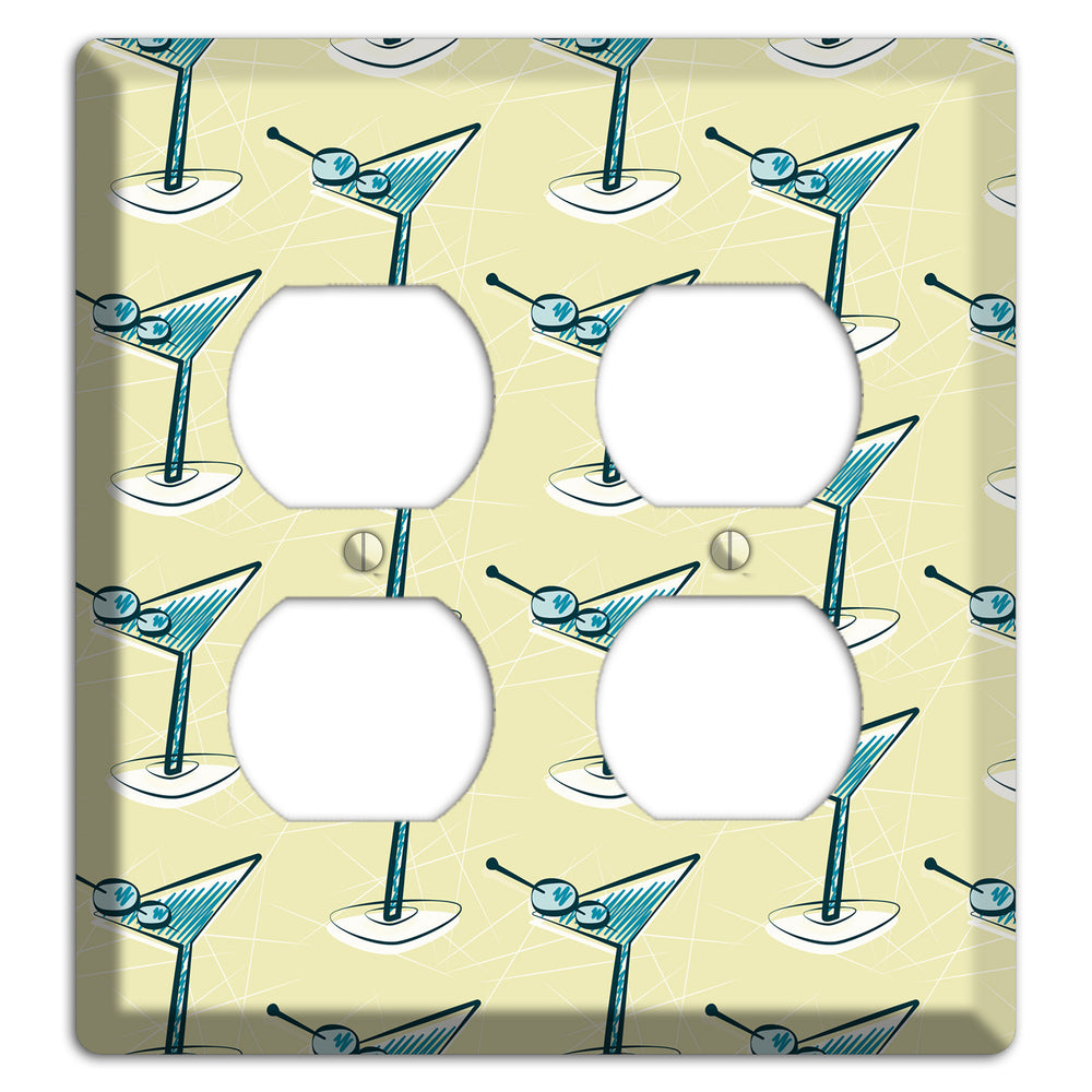 Yellow Martini 2 Duplex Wallplate