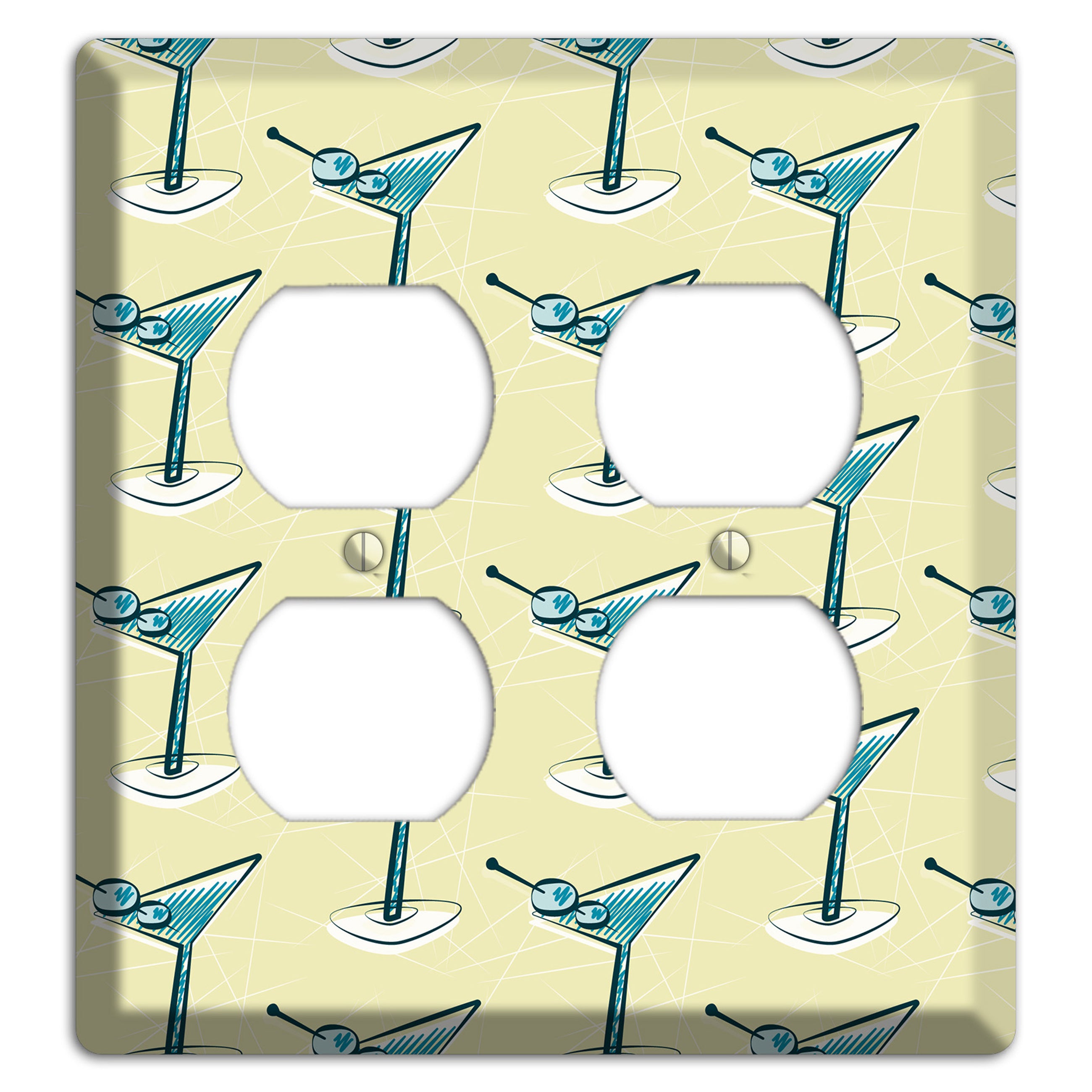 Yellow Martini 2 Duplex Wallplate