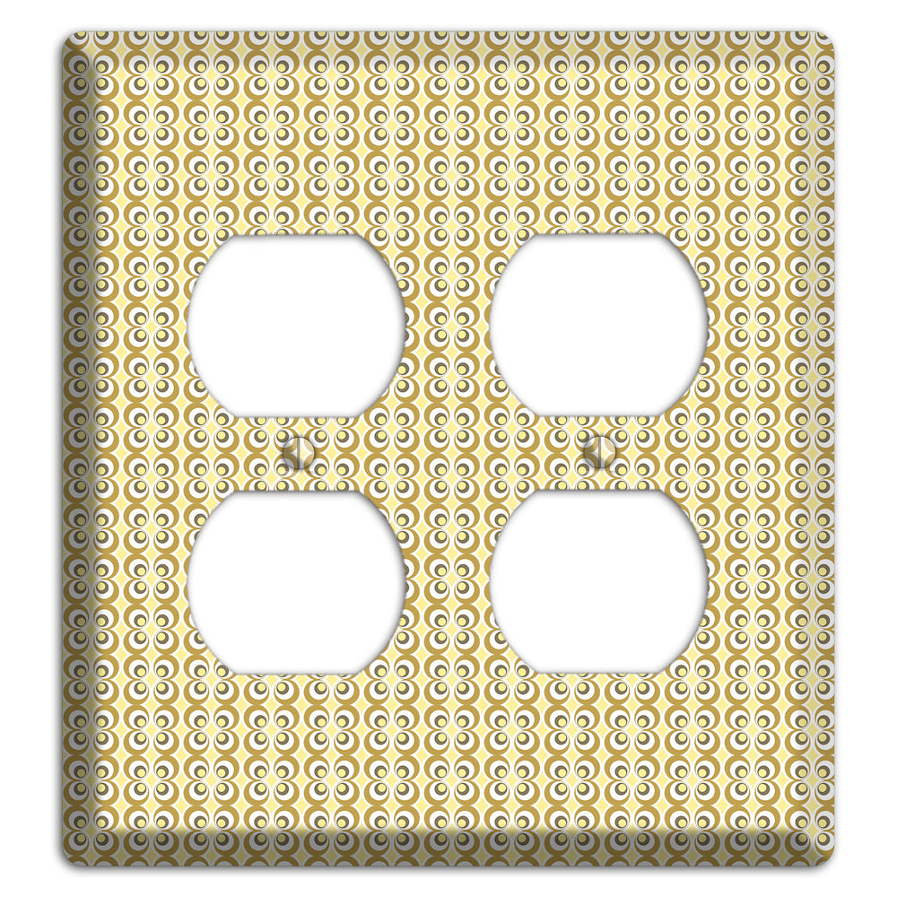 Yellow Offset Bullseye 2 Duplex Wallplate