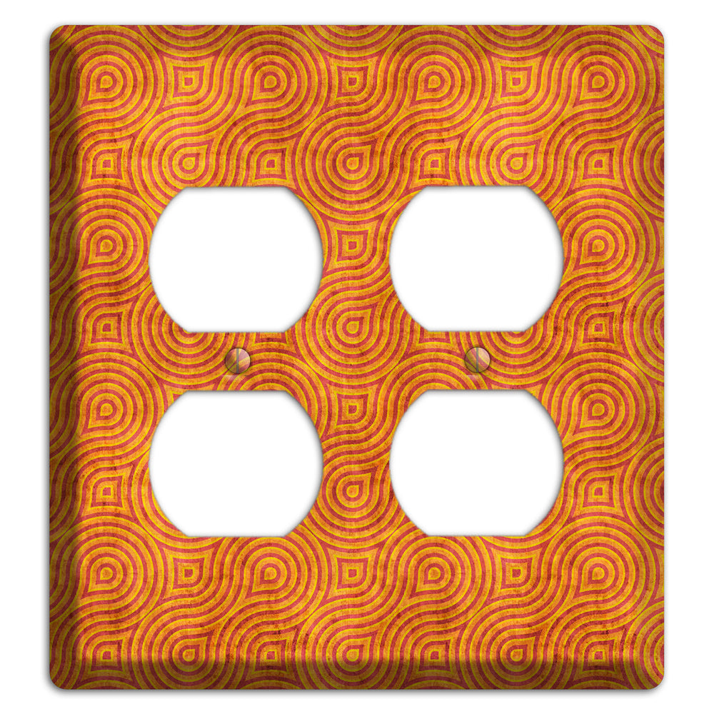 Red and Orange Swirl 2 Duplex Wallplate