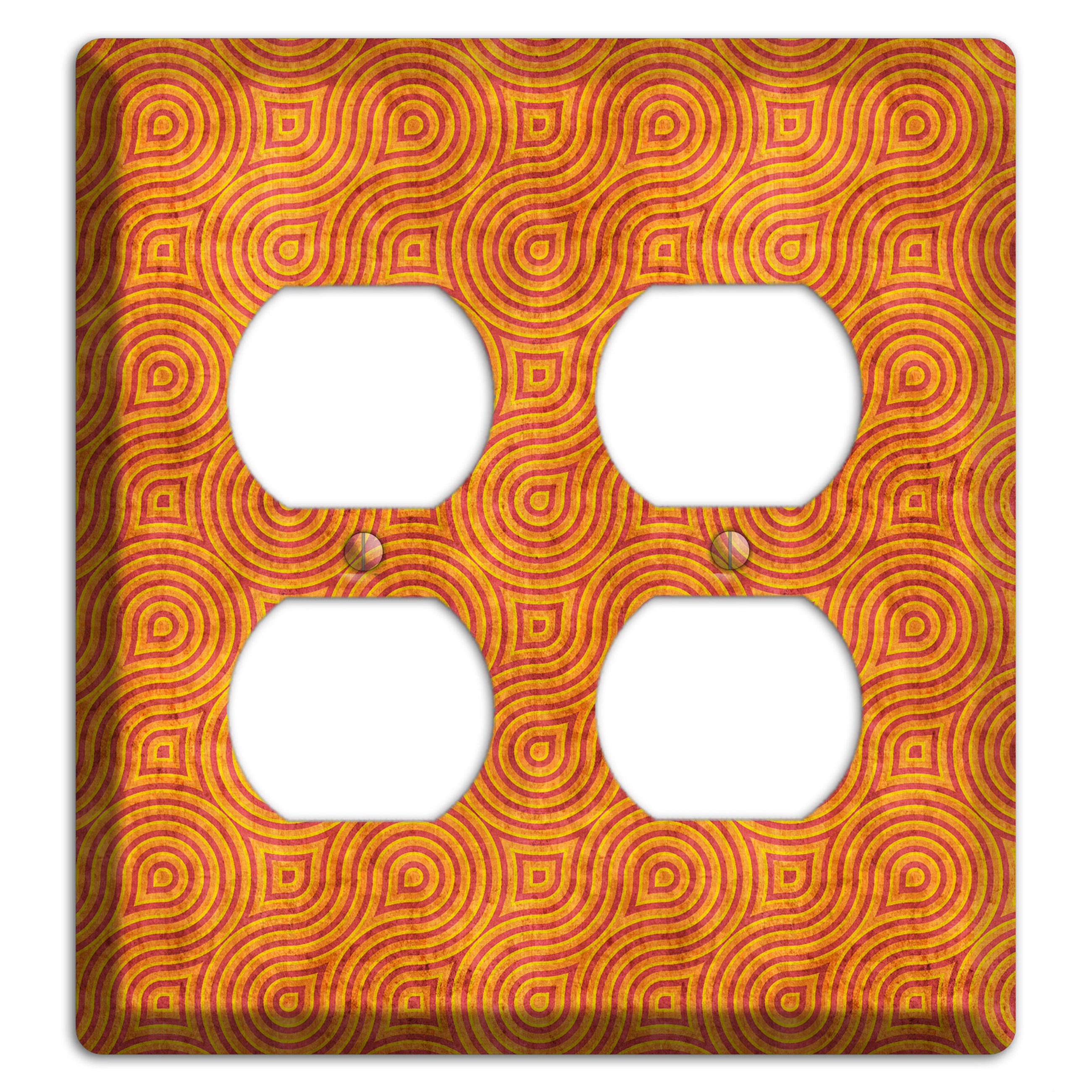 Red and Orange Swirl 2 Duplex Wallplate