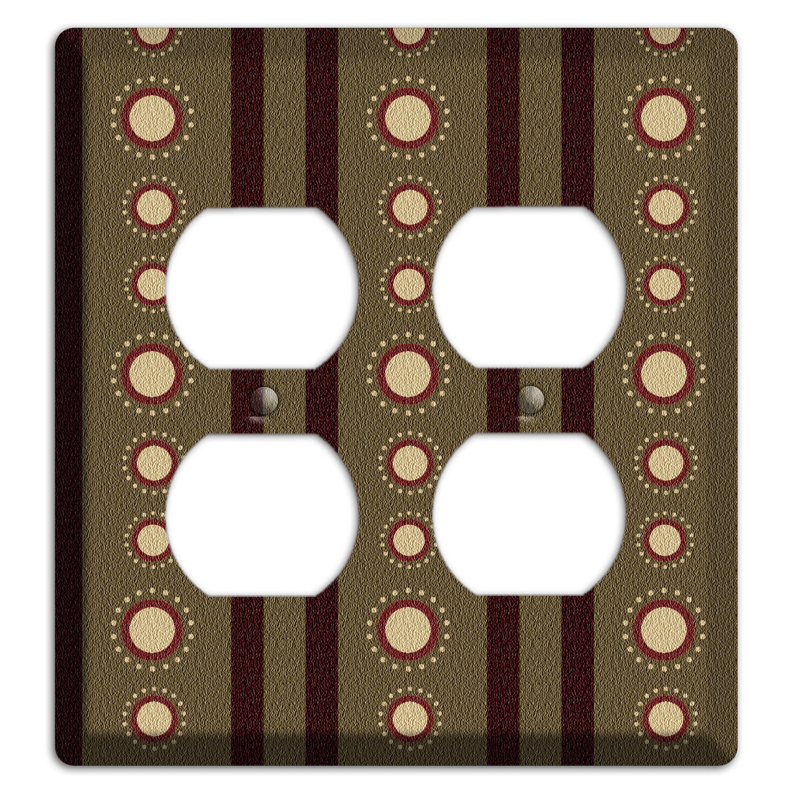 Multi Brown Suzani 2 Duplex Wallplate
