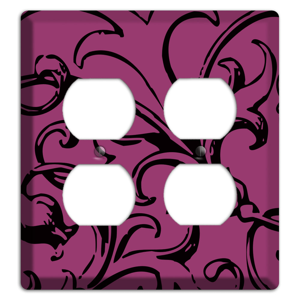 Victorian Fuschia 2 Duplex Wallplate