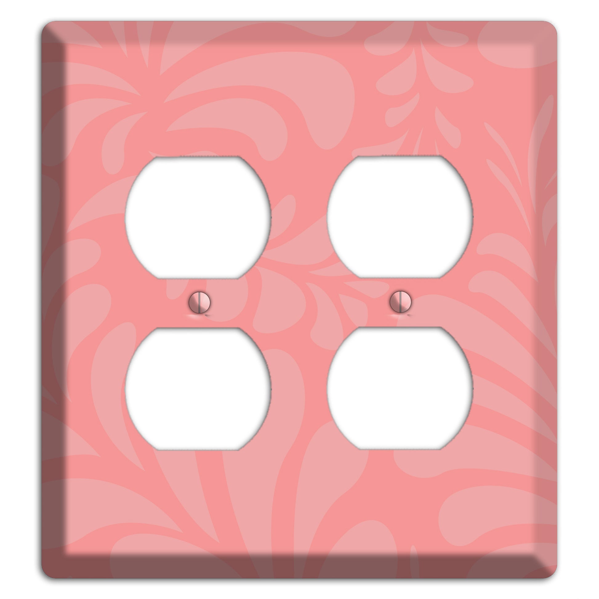 Pink Herati 2 Duplex Wallplate