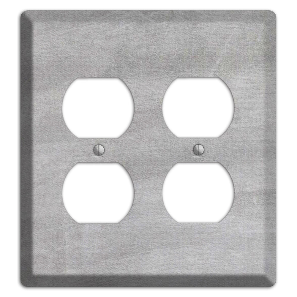Chalk Light Grey 2 Duplex Wallplate