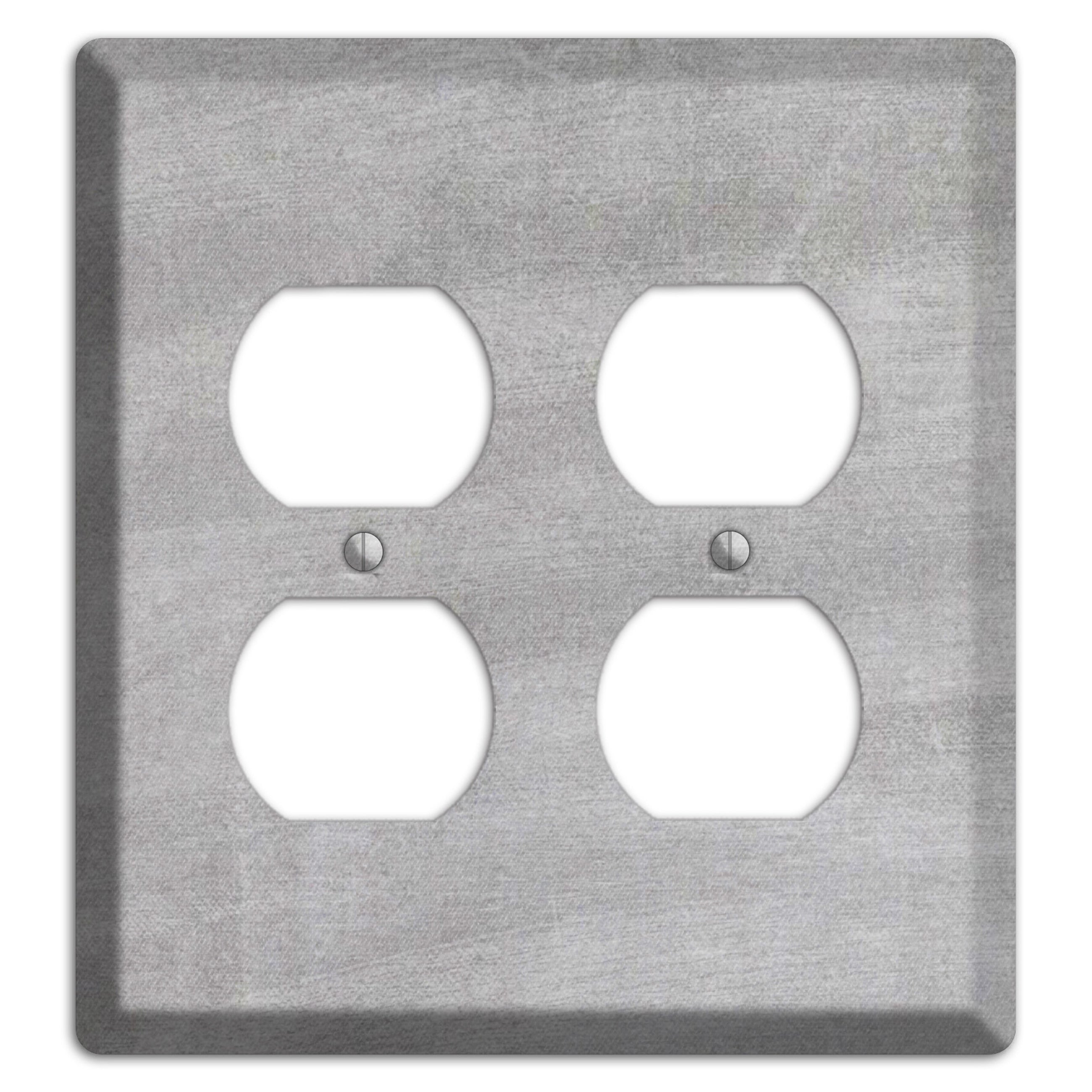 Chalk Light Grey 2 Duplex Wallplate