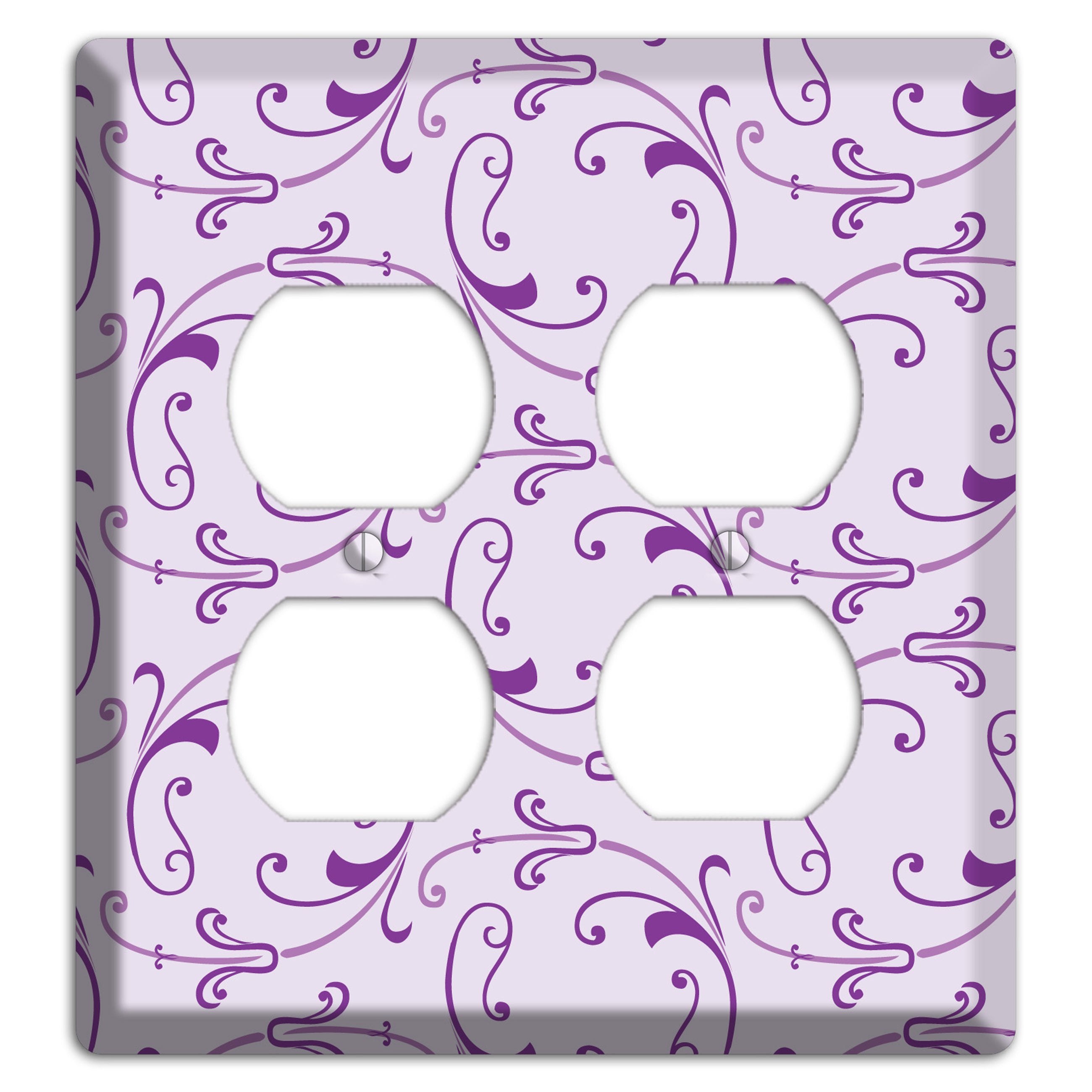 Lilac Victorian Sprig 2 Duplex Wallplate