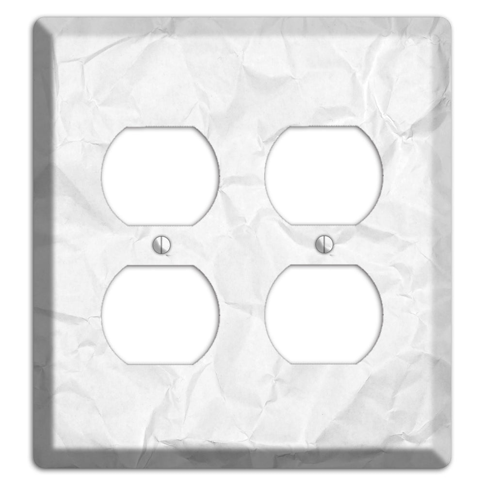 Concrete Crinkled Paper 2 Duplex Wallplate