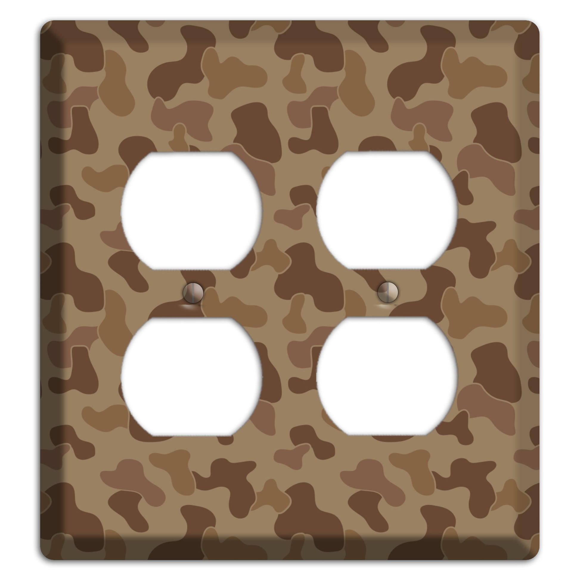 Jungle Brown Camo 2 Duplex Wallplate