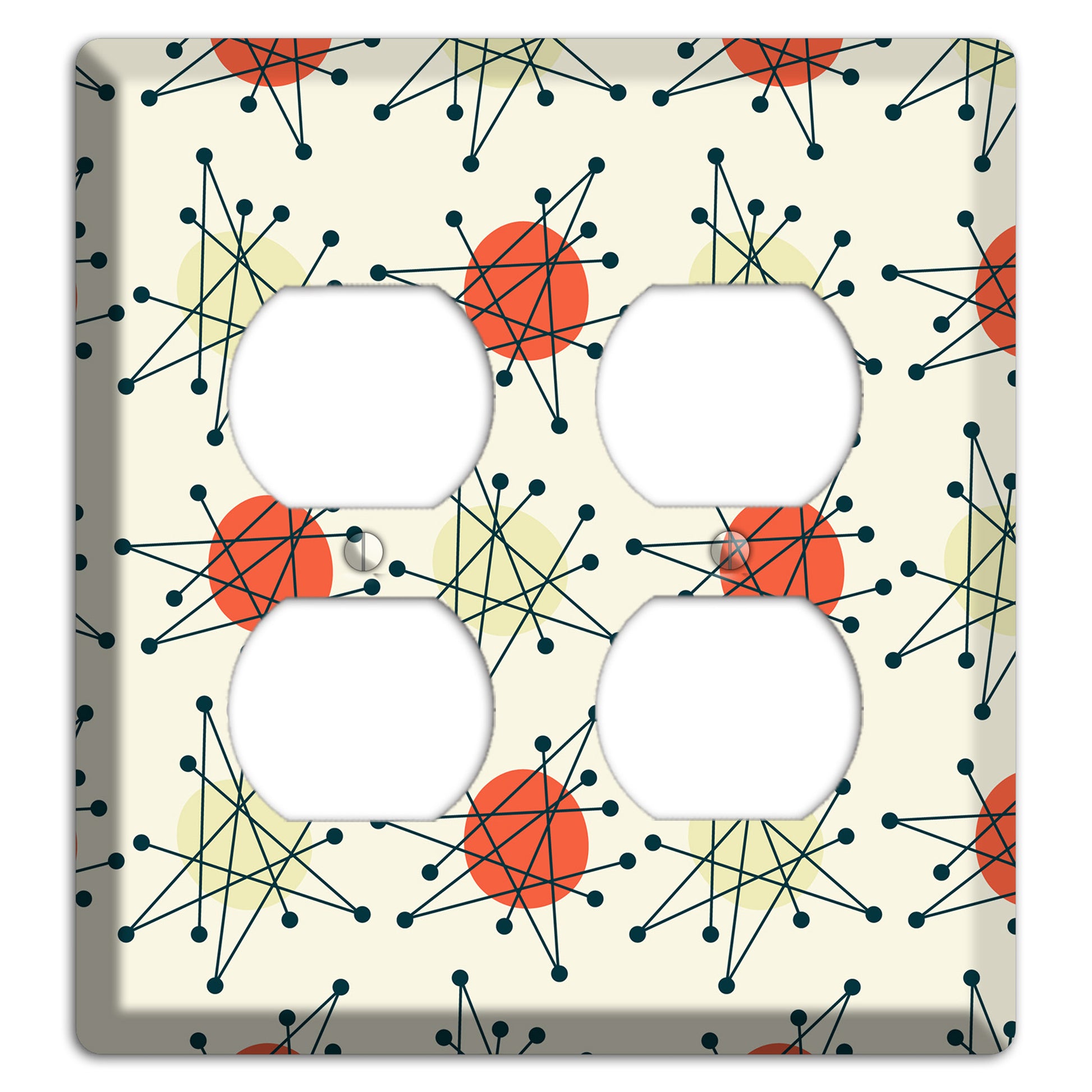 Atomic Star Burst 2 Duplex Wallplate