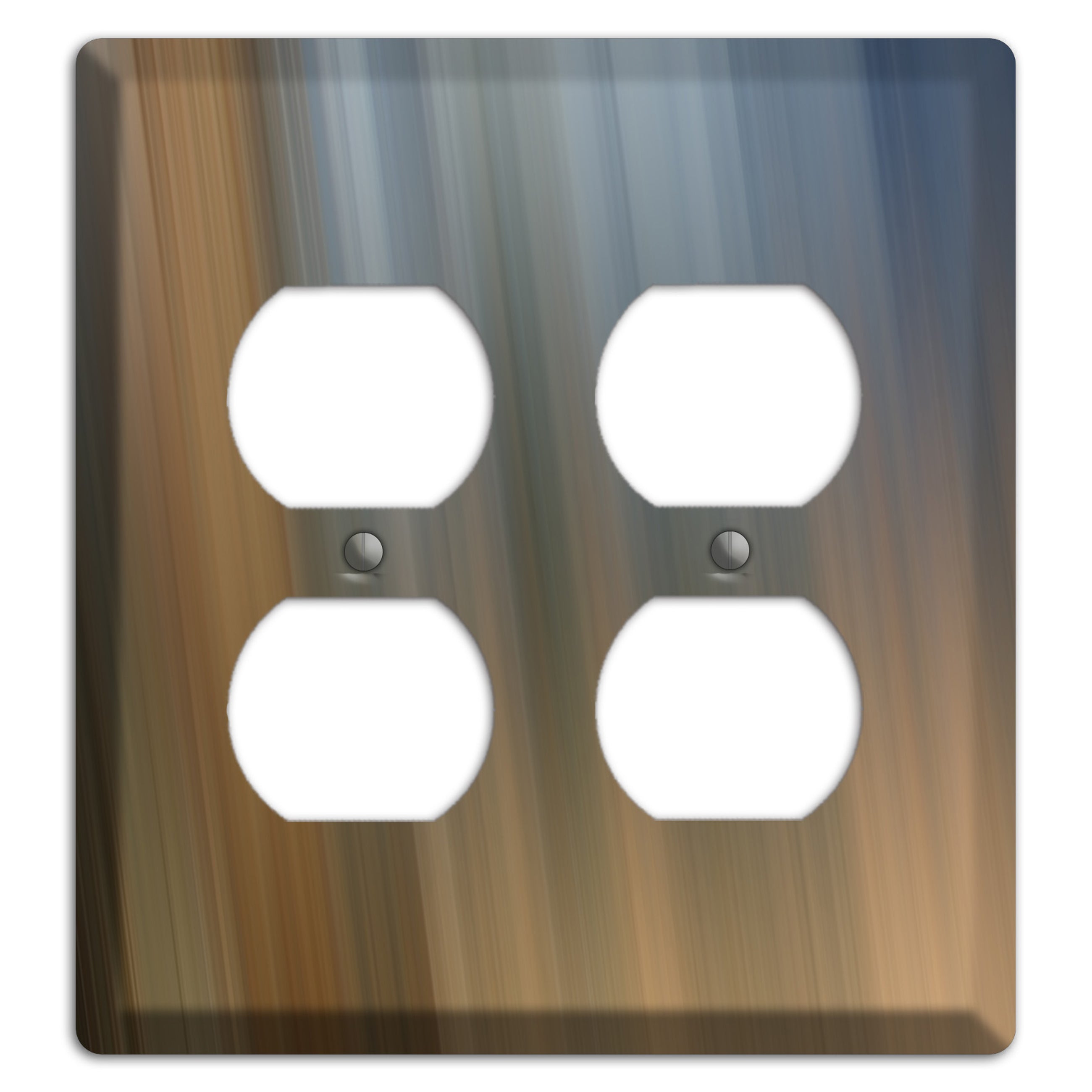 Brown and Blue-grey Ray of Light 2 Duplex Wallplate