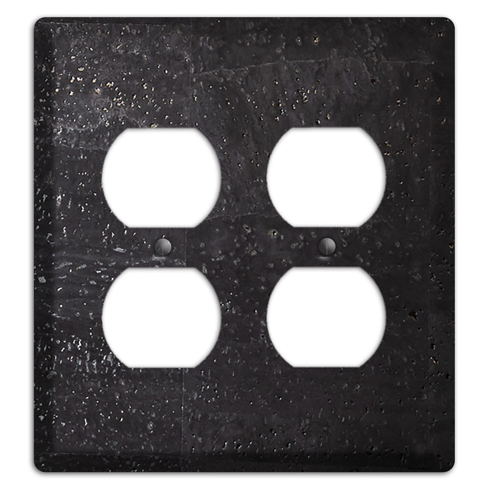 Black Cork 2 Duplex Wallplate