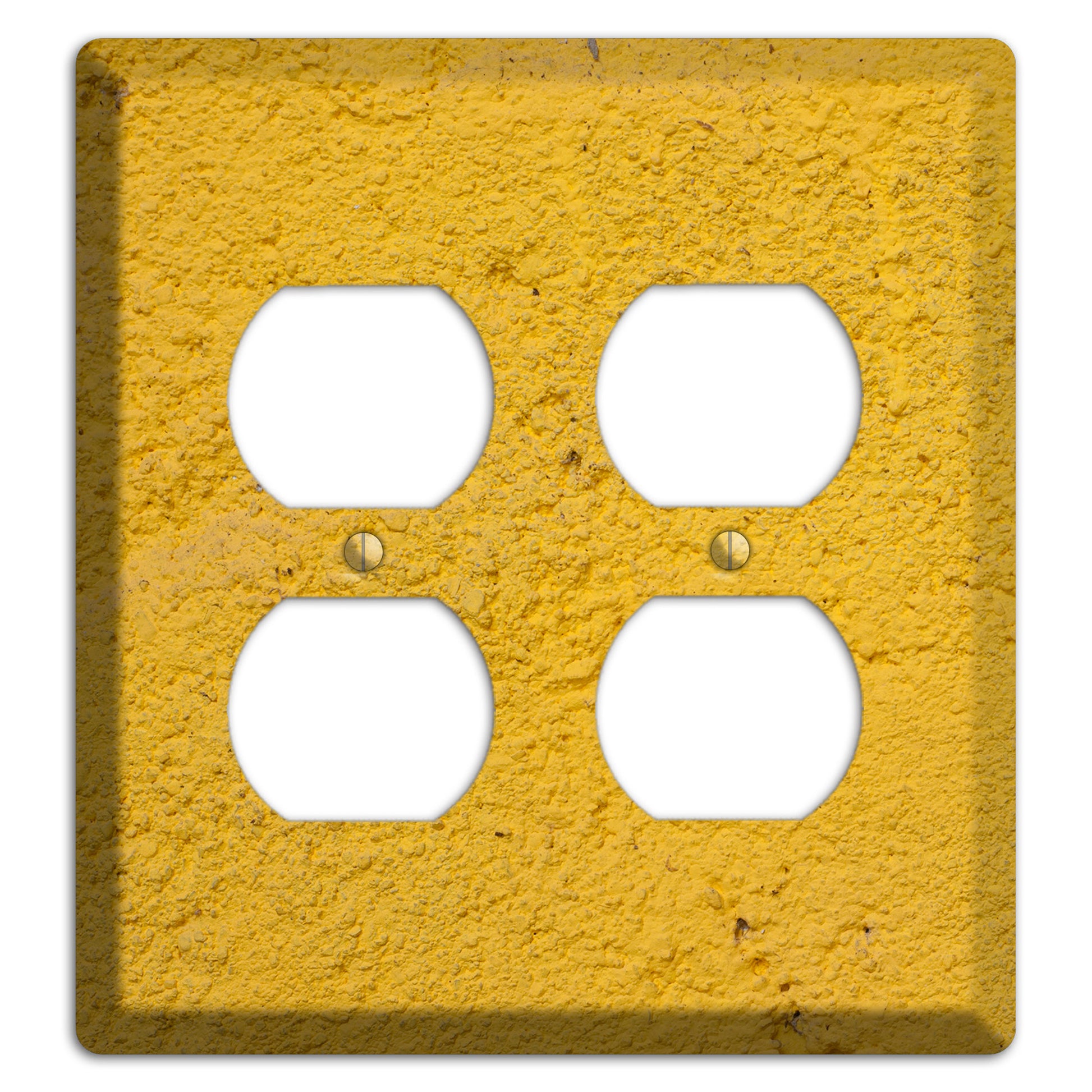 Yellow Concrete 2 Duplex Wallplate