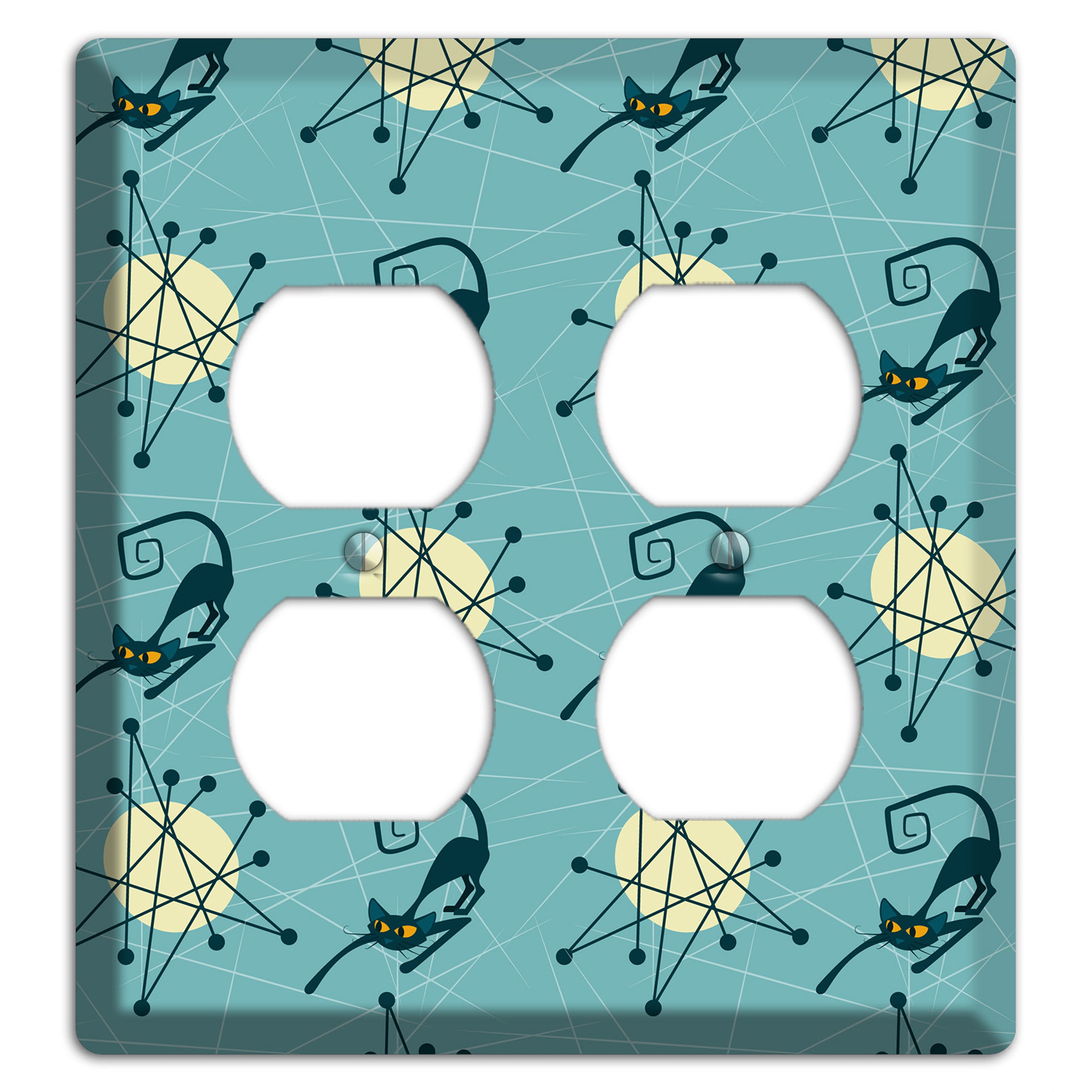 Atomic Black Cats 2 Duplex Wallplate