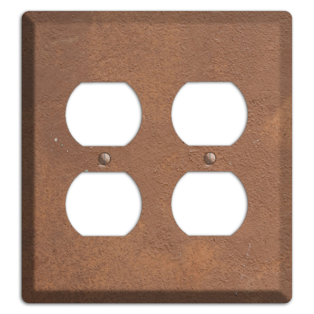 Brown Concrete 2 Duplex Wallplate