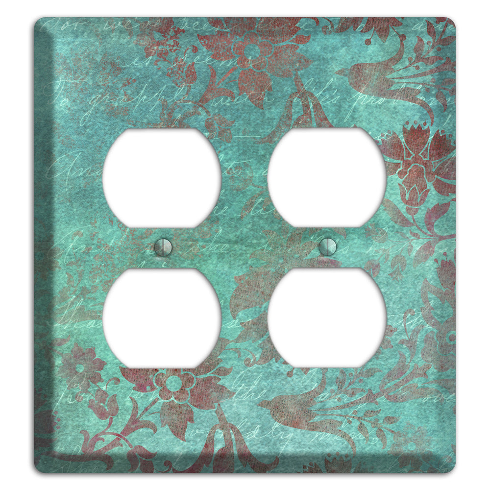 Sea Nymph Whimsical Damask 2 Duplex Wallplate