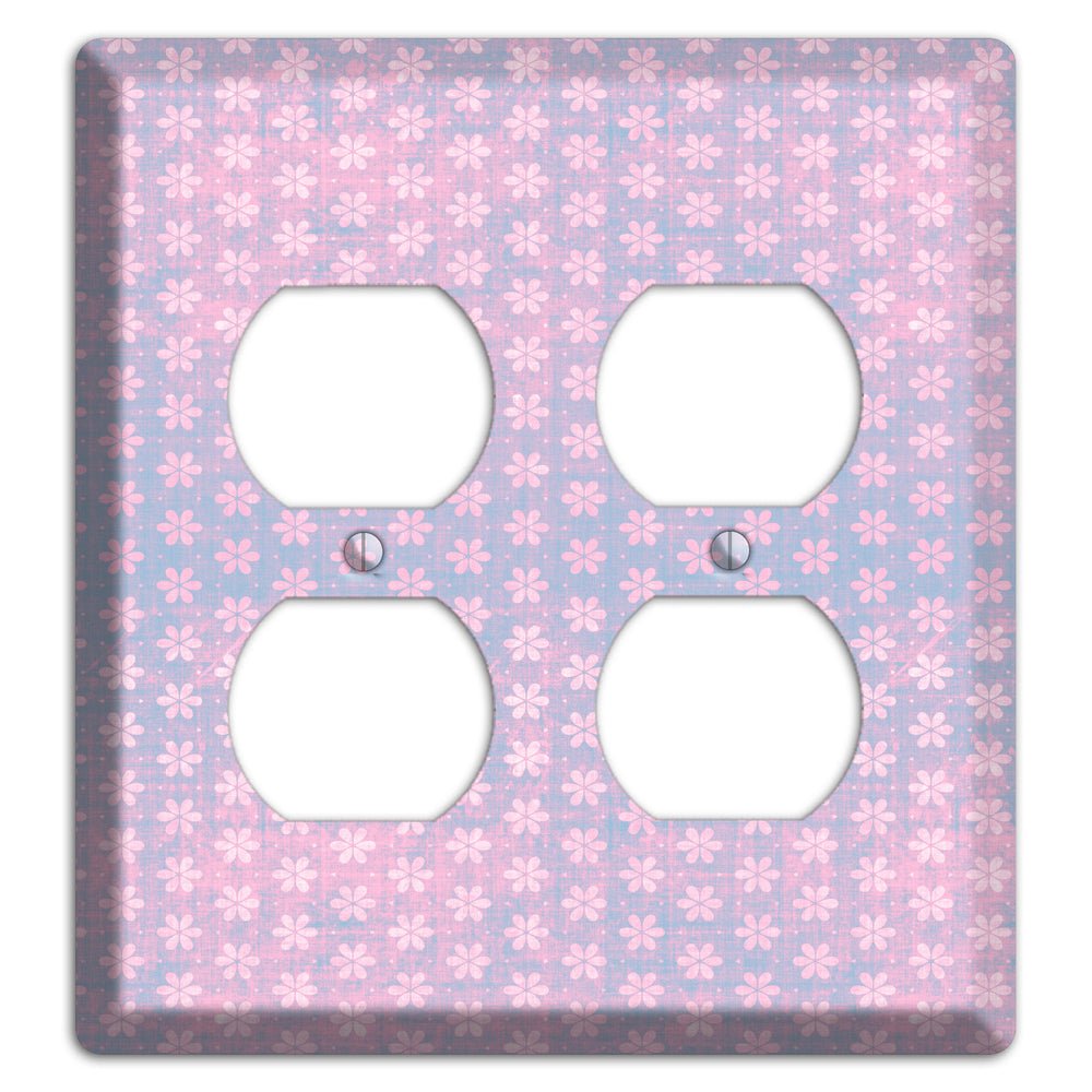 Green Grunge Floral Contour 2 Duplex Wallplate