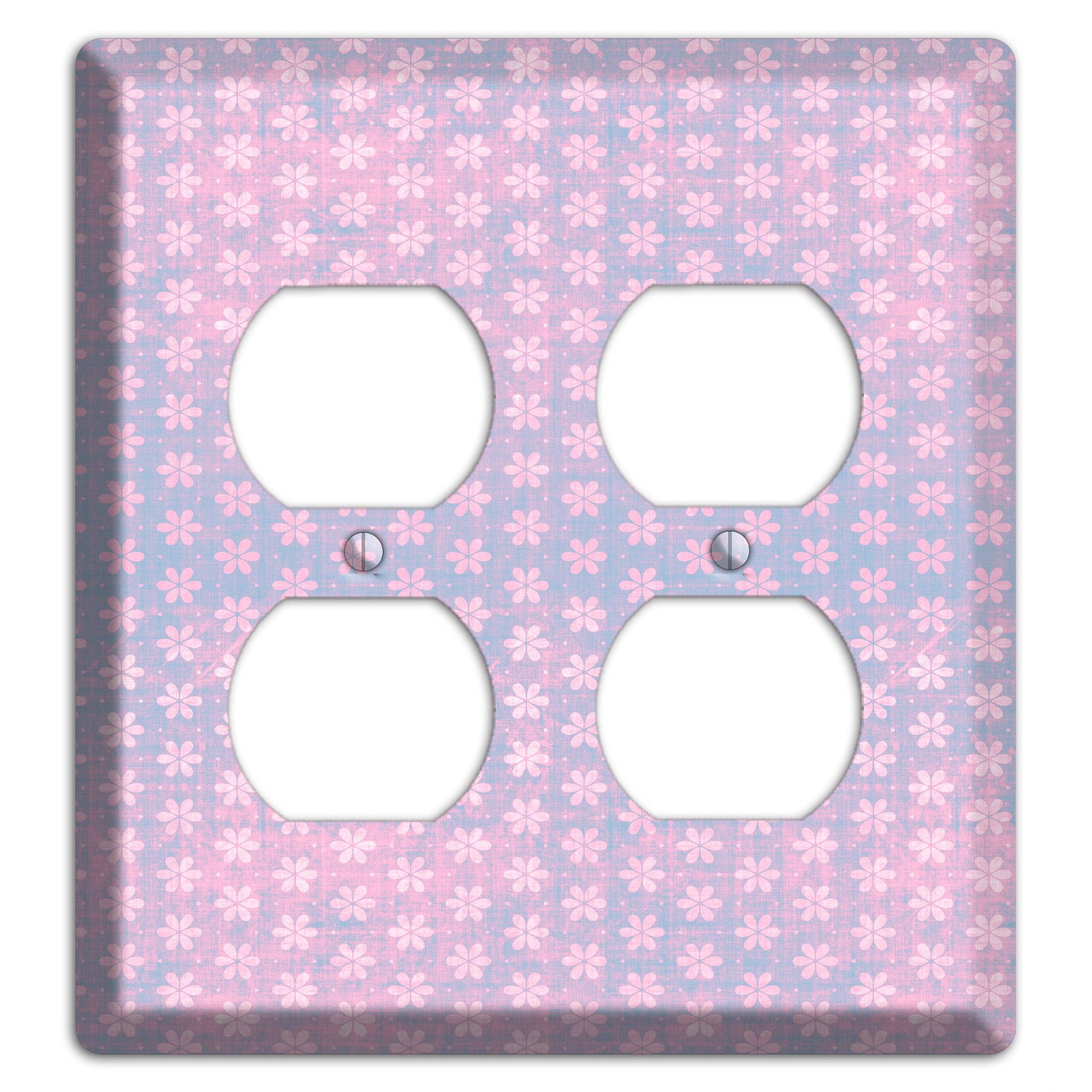 Green Grunge Floral Contour 2 Duplex Wallplate
