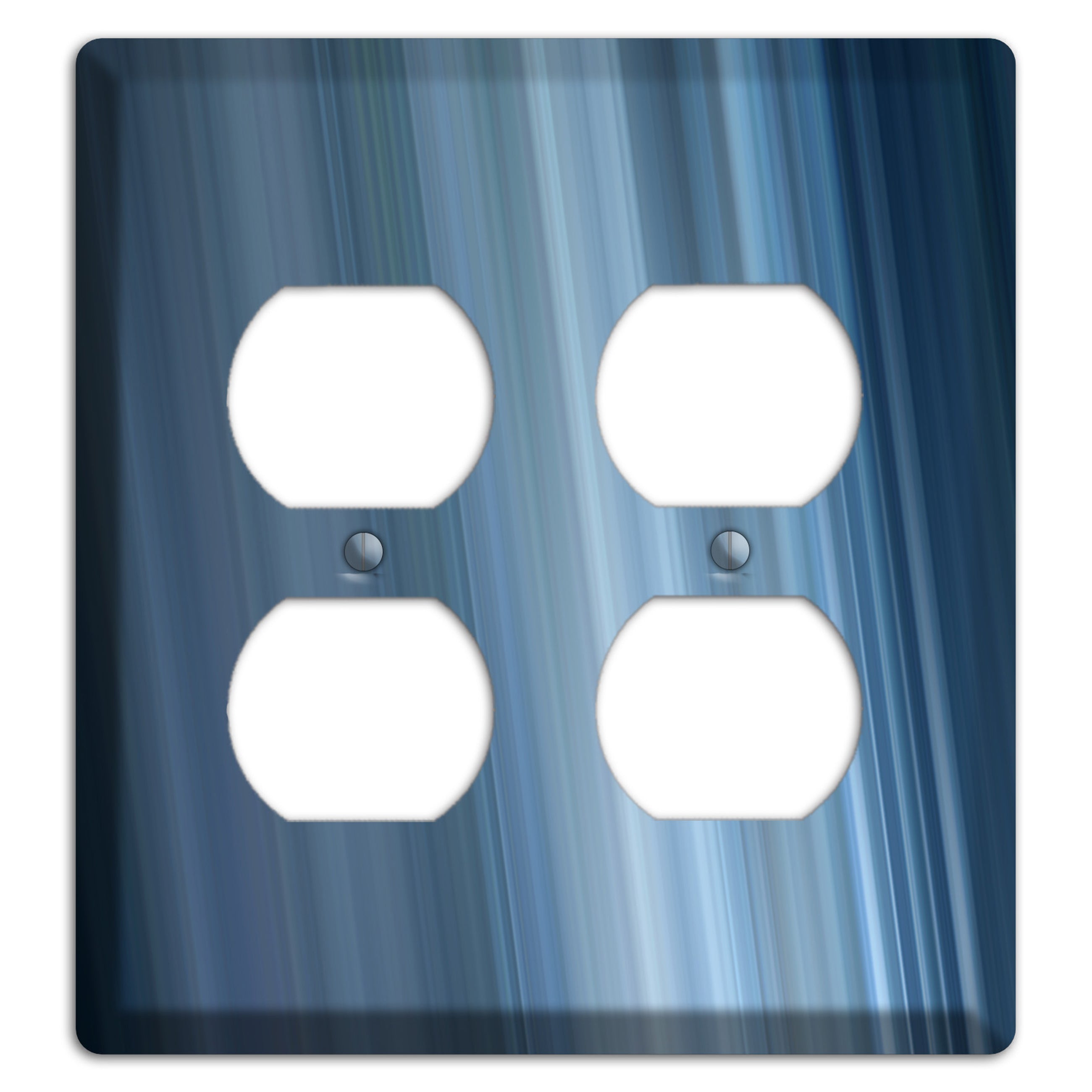 Brushed Blue Stripes 2 Duplex Wallplate