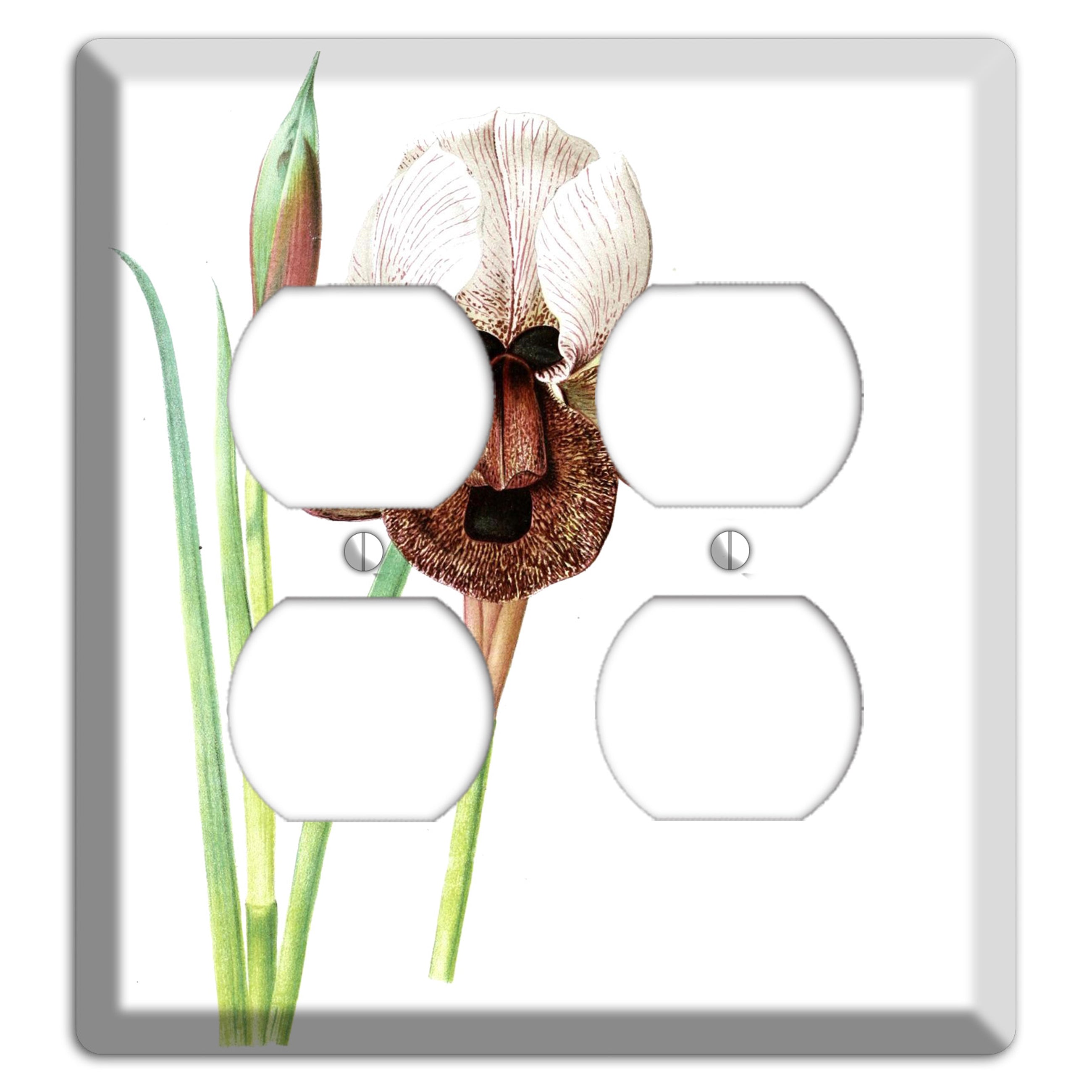 White iris 2 Duplex Wallplate