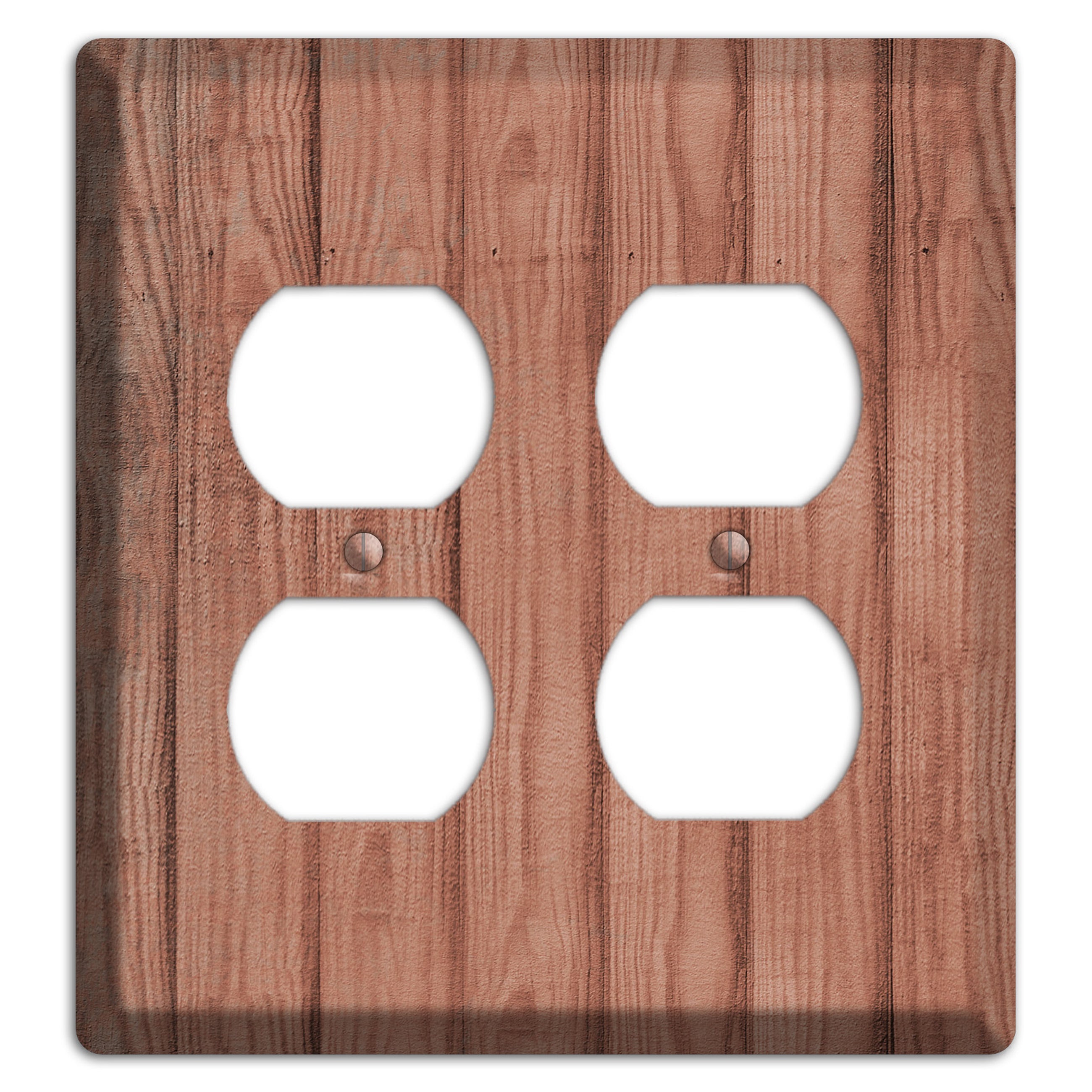 Coral Tree Weathered Wood 2 Duplex Wallplate
