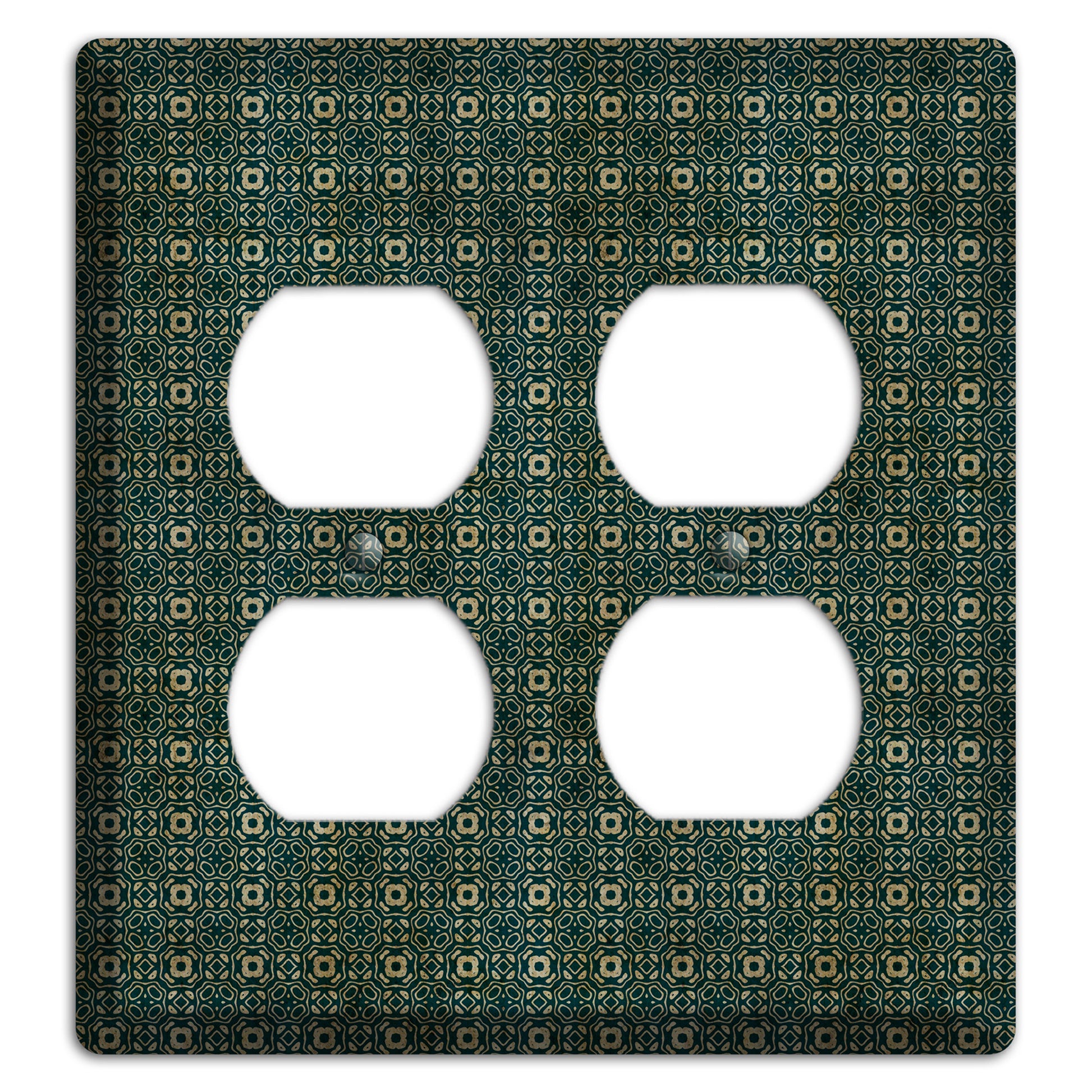 Dark Green Grunge Tapestry 2 Duplex Wallplate