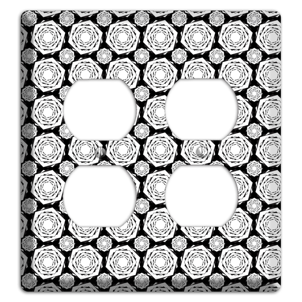 Overlay Hexagon Rotation Repeat 3 2 Duplex Wallplate