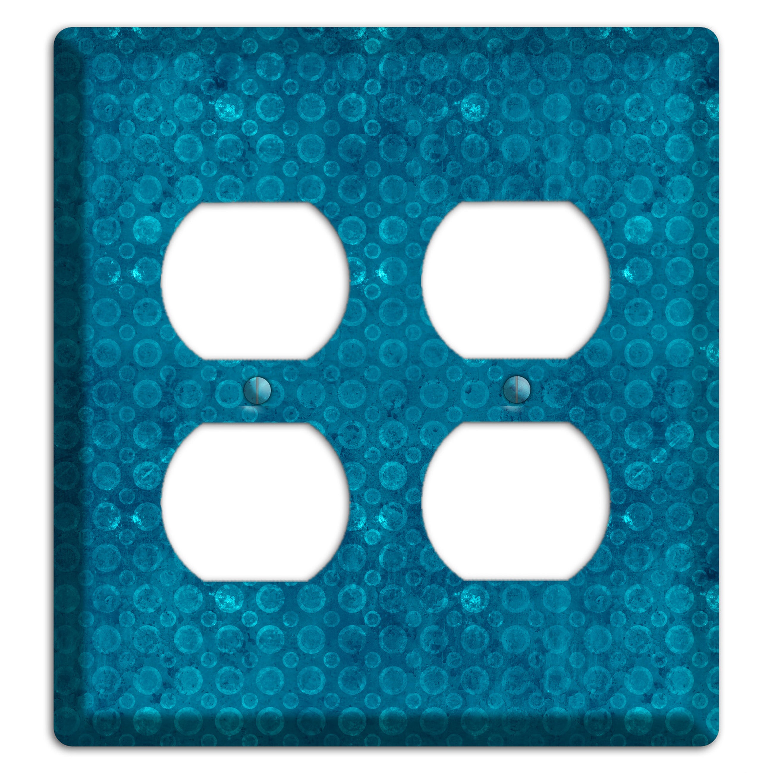 Turquoise Circles 2 Duplex Wallplate