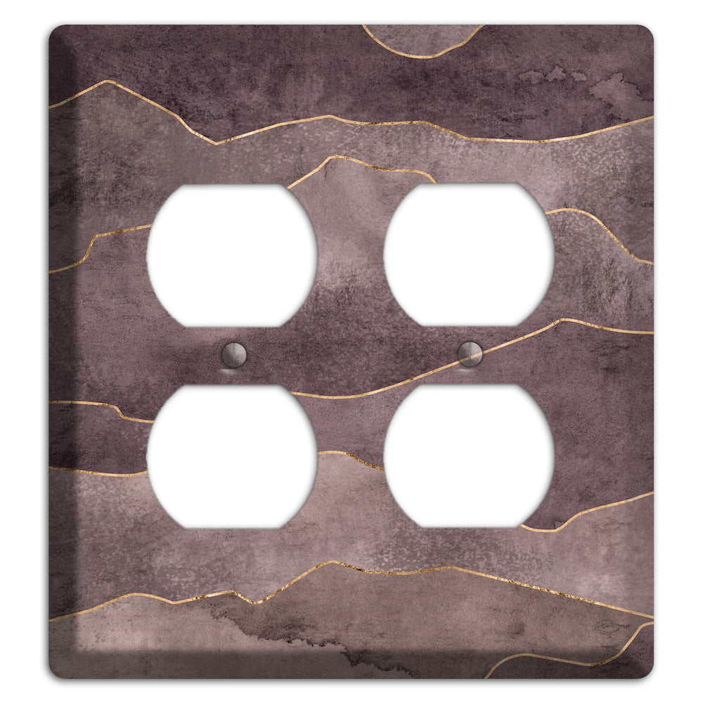 Plum Mountain Range 2 Duplex Wallplate