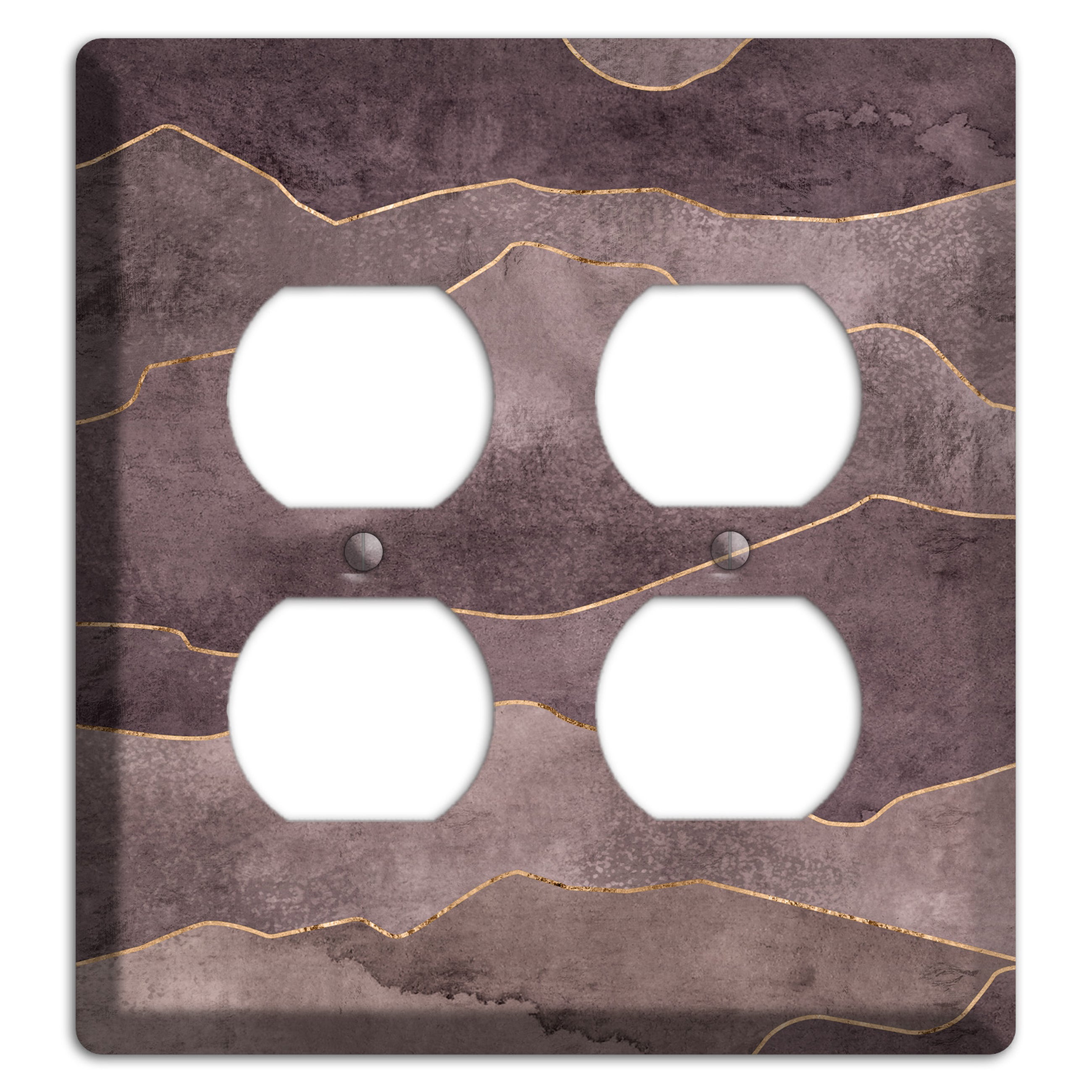 Plum Mountain Range 2 Duplex Wallplate