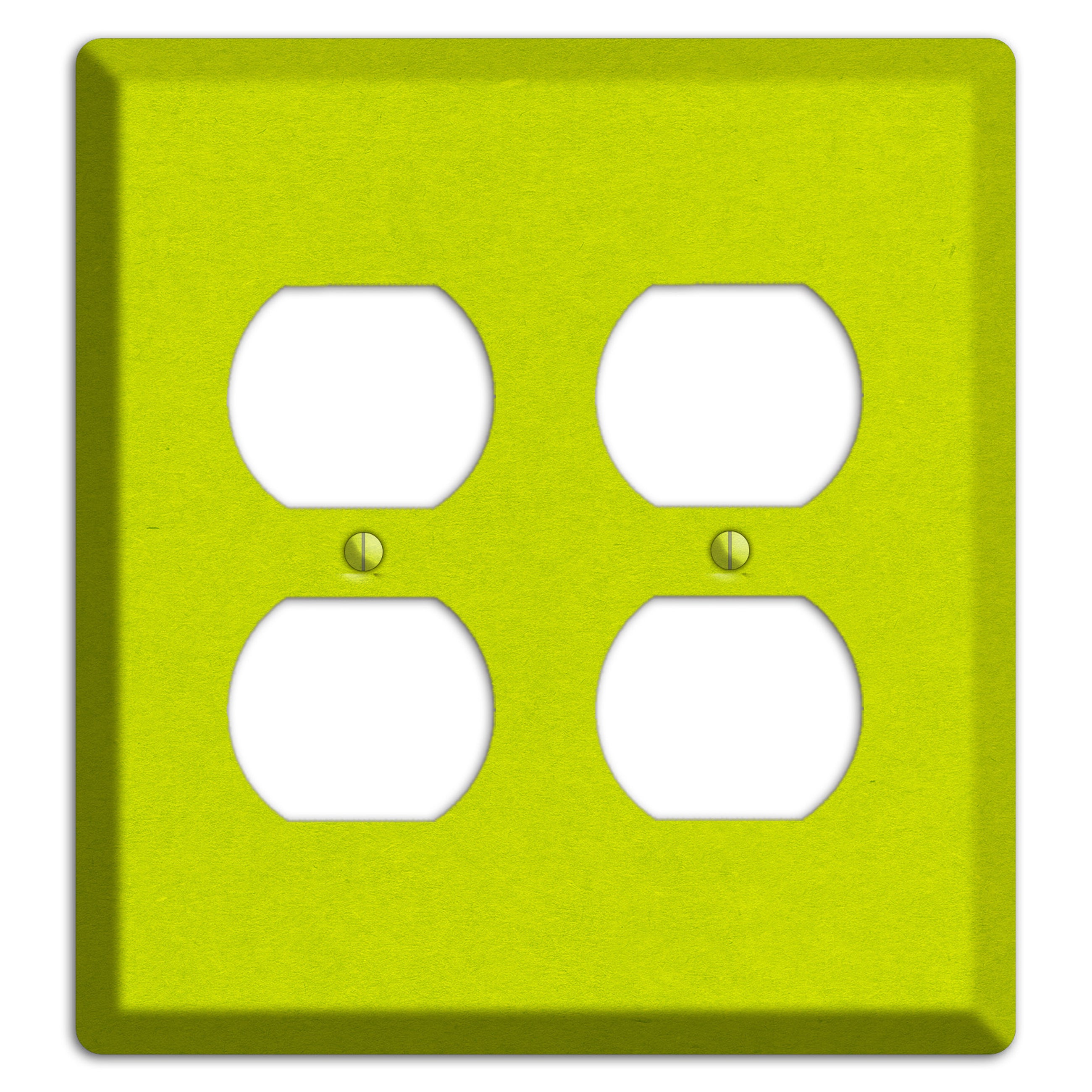 Electric Lime Kraft 2 Duplex Wallplate