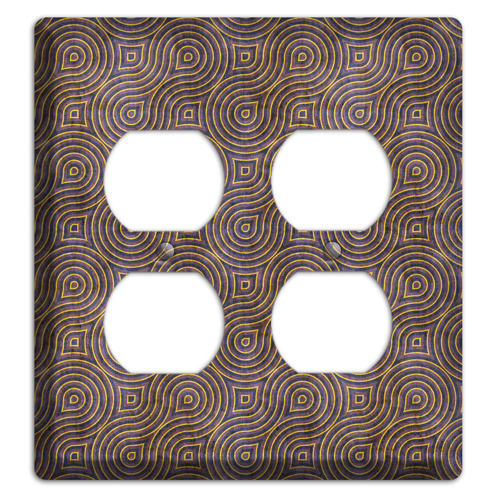 Purple Swirl 2 Duplex Wallplate