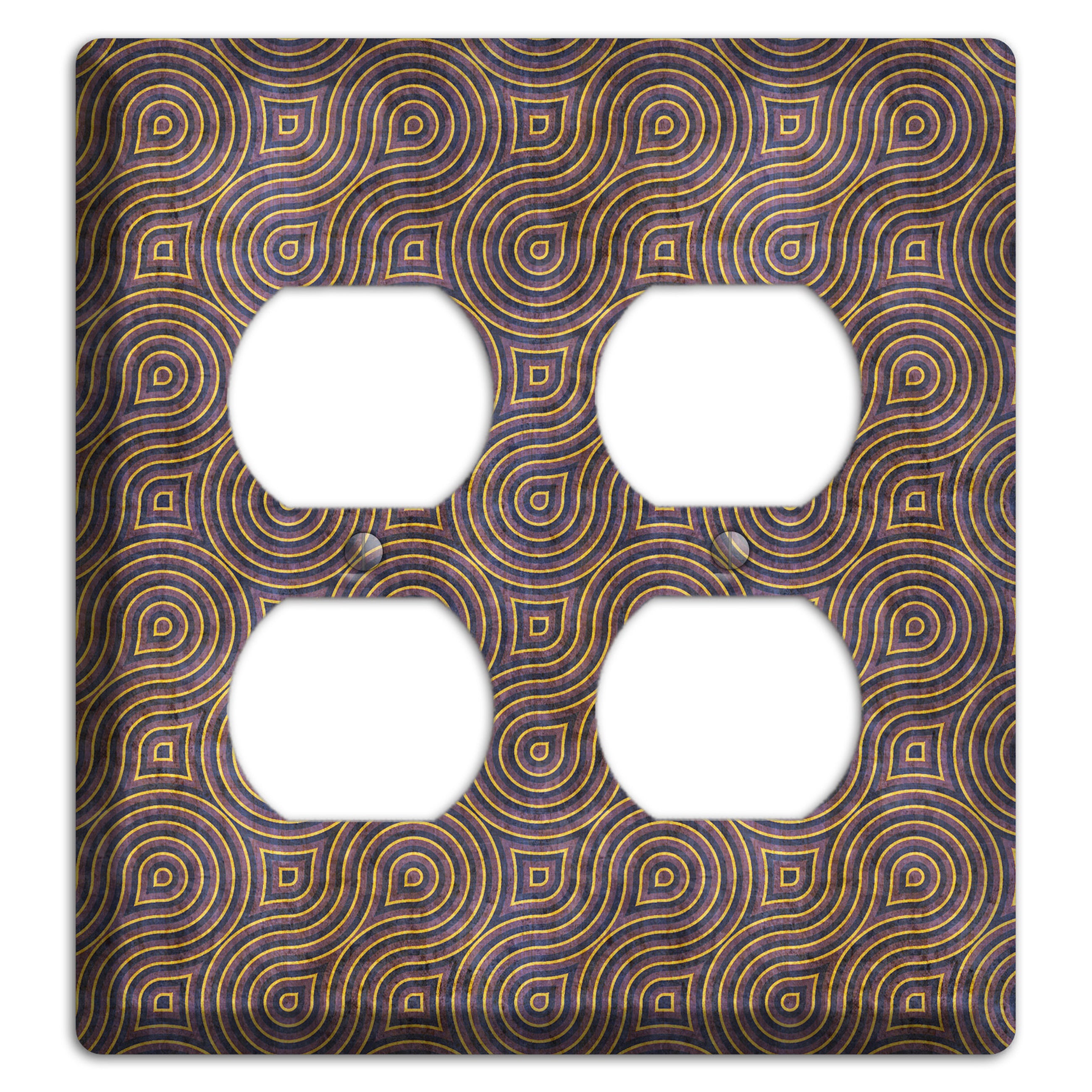 Purple Swirl 2 Duplex Wallplate