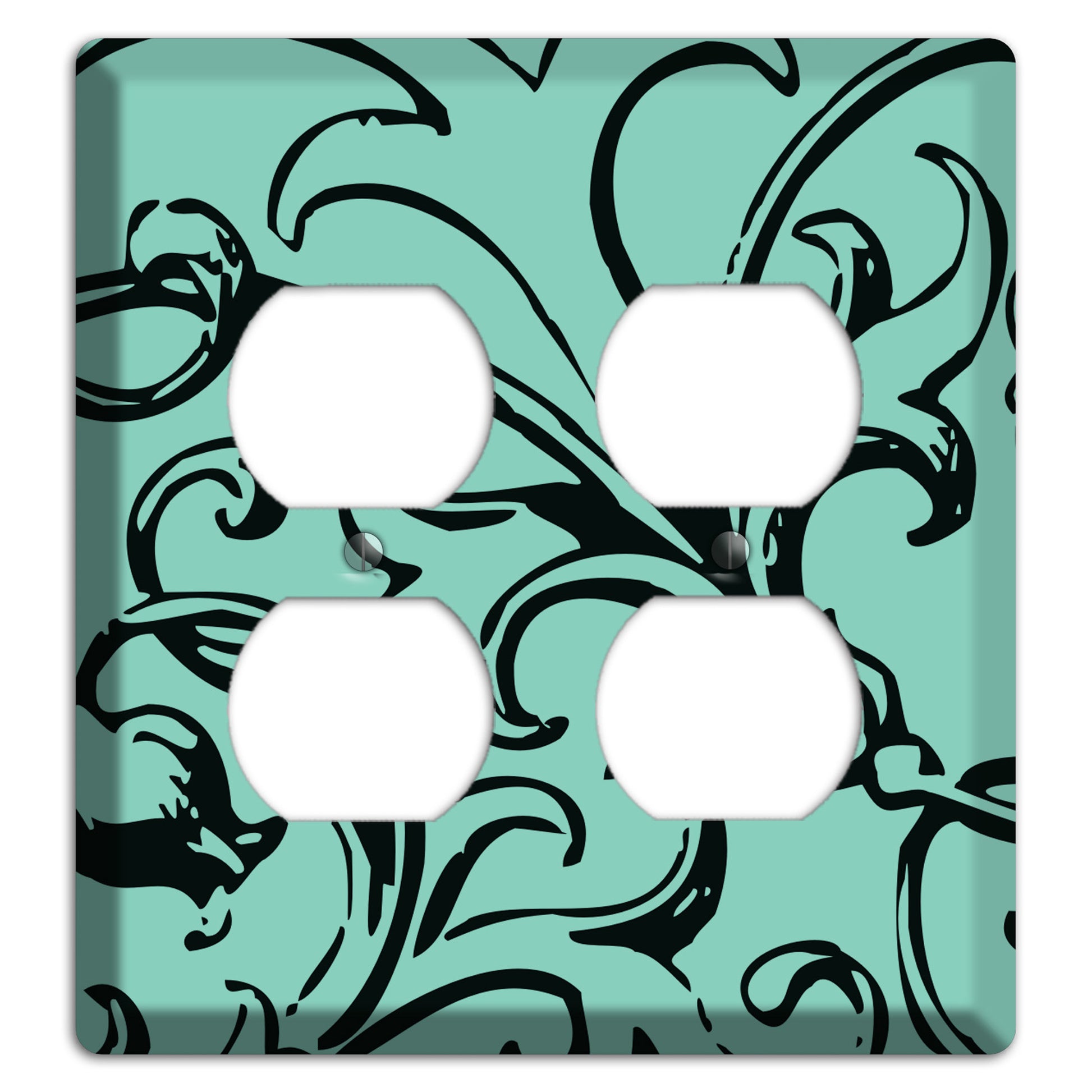 Victorian Aqua 2 Duplex Wallplate