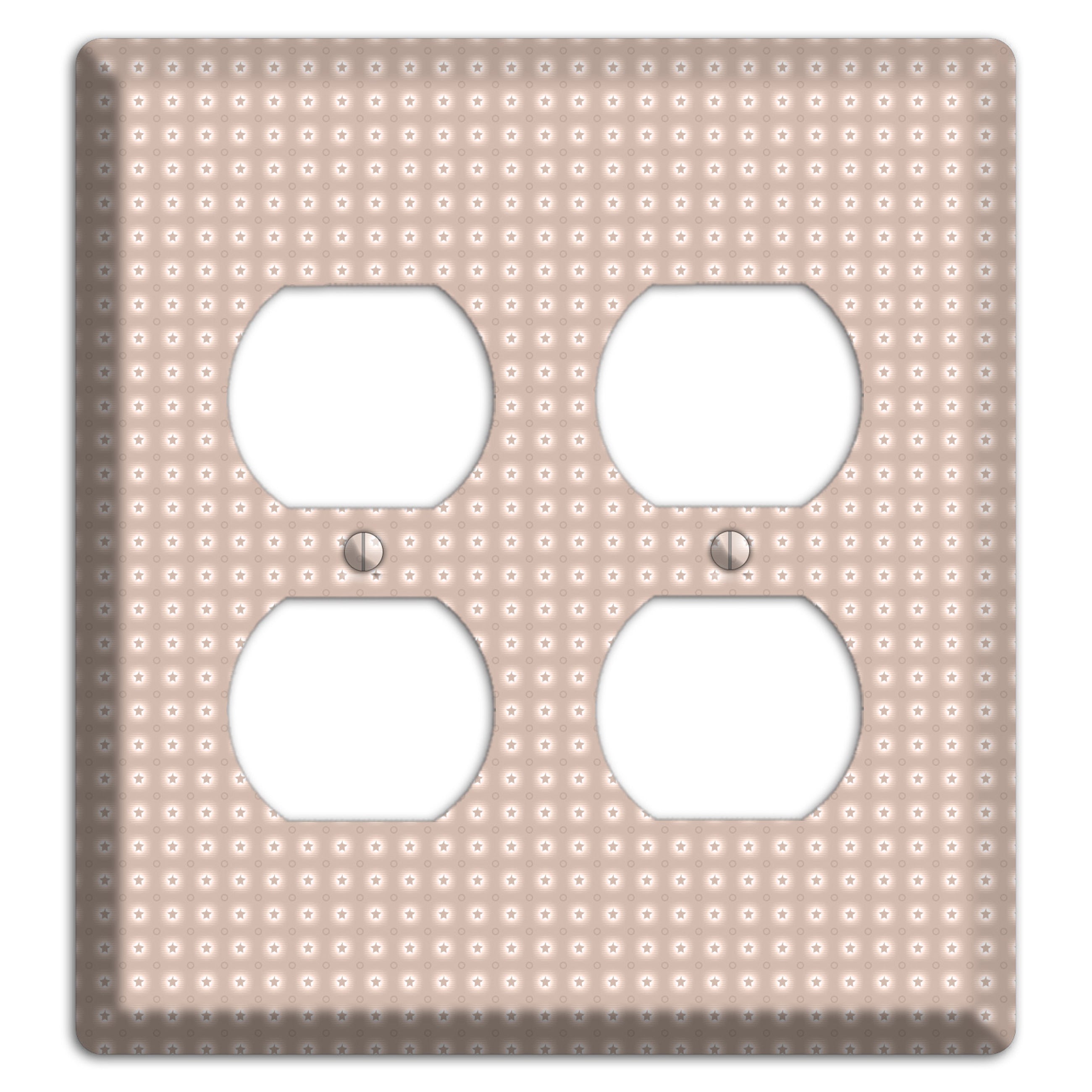 Beige with Circled Stars 2 Duplex Wallplate