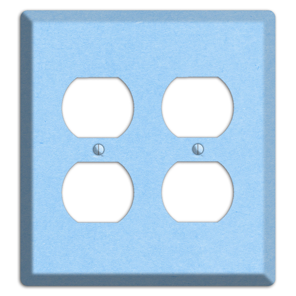 Light Sky Blue Kraft 2 Duplex Wallplate