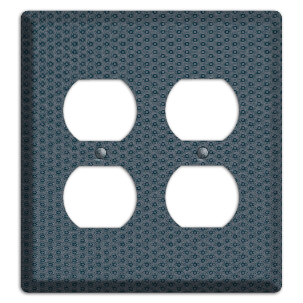 Blue Grey Foulard 2 Duplex Wallplate
