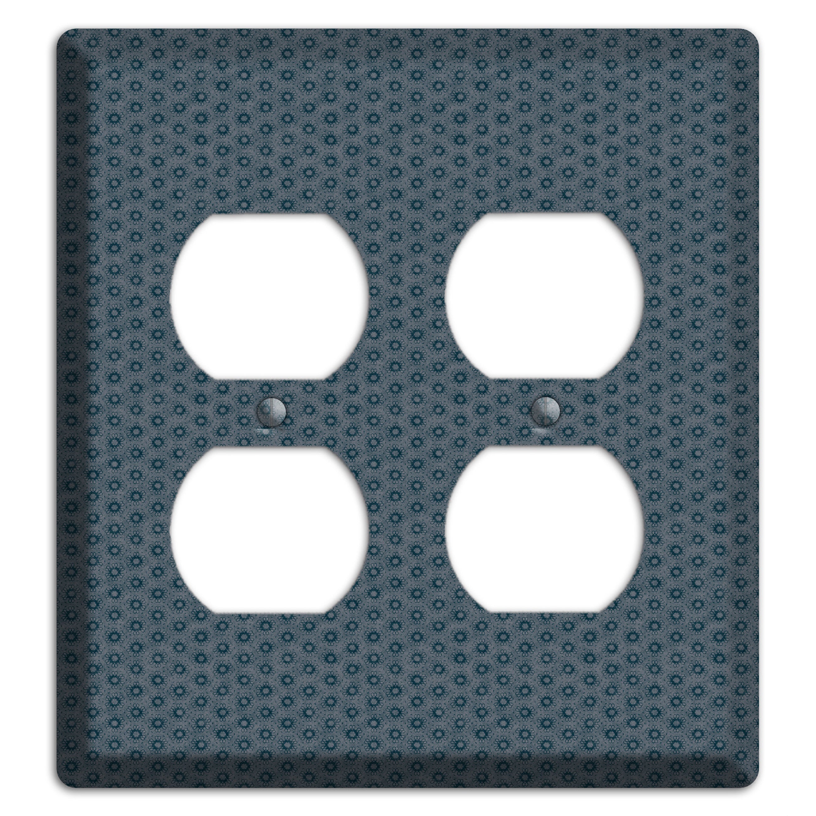 Blue Grey Foulard 2 Duplex Wallplate