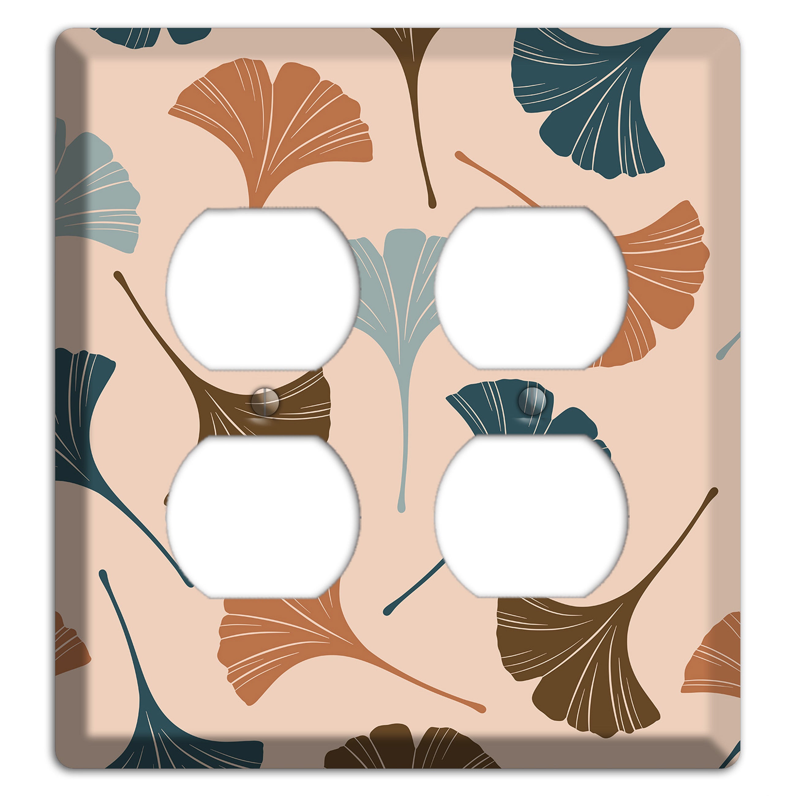 Blush Ginkgo Leaves 2 Duplex Wallplate
