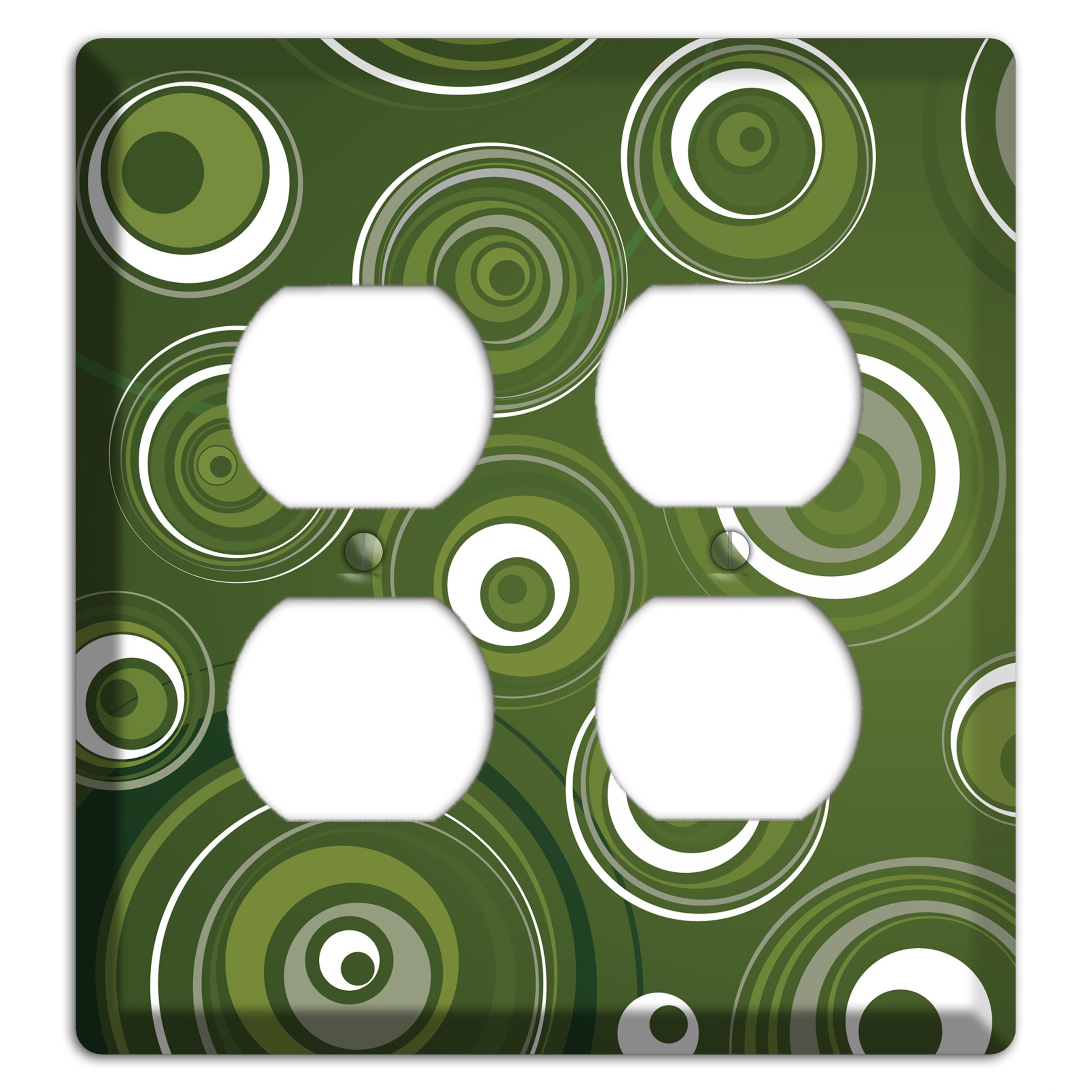 Green Circles 2 Duplex Wallplate