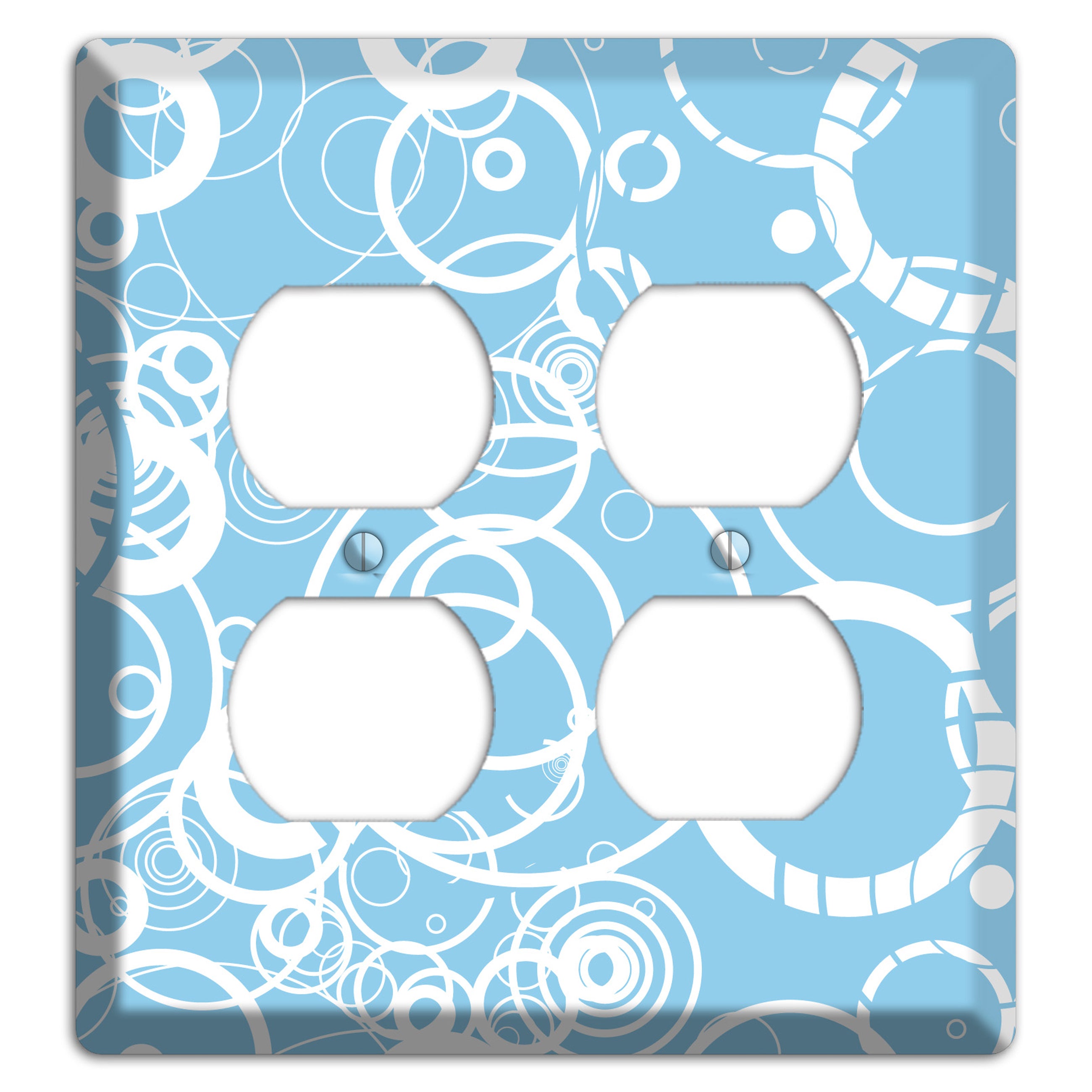Light Blue Circles 2 Duplex Wallplate