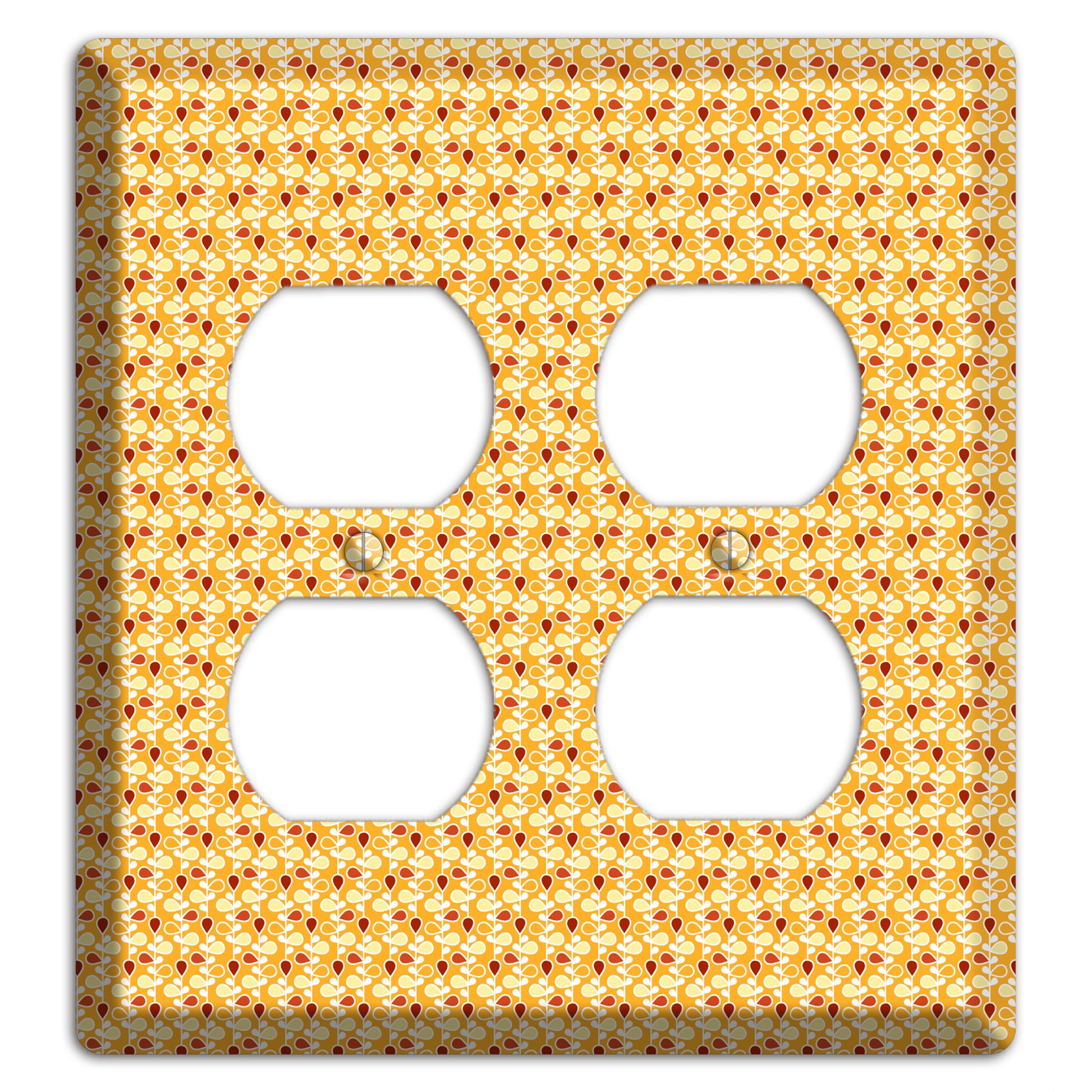 Tiny Yellow Teardrop Vine 2 Duplex Wallplate