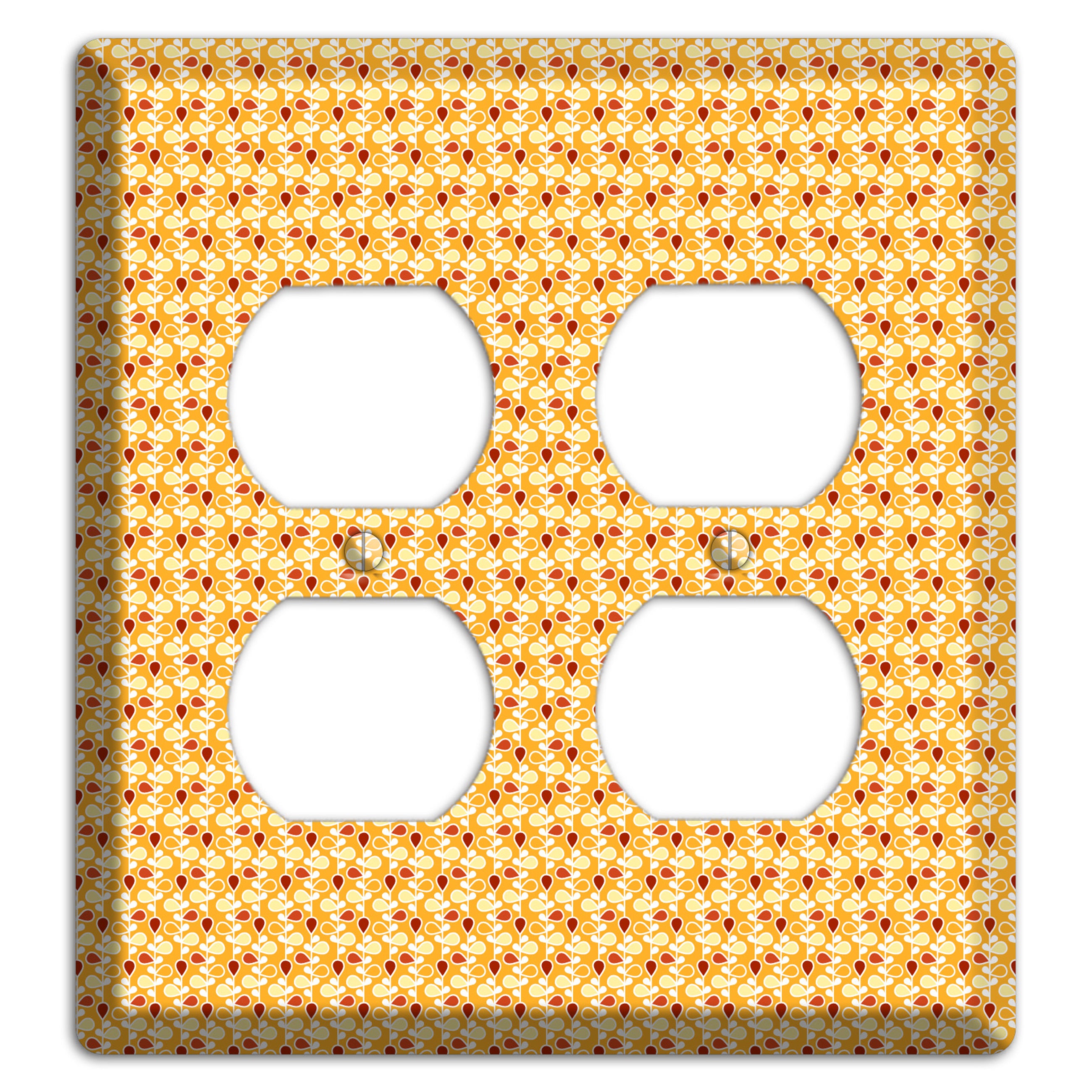 Tiny Yellow Teardrop Vine 2 Duplex Wallplate
