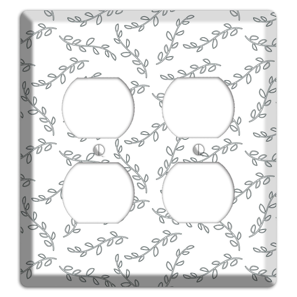 Leaves Style CC 2 Duplex Wallplate