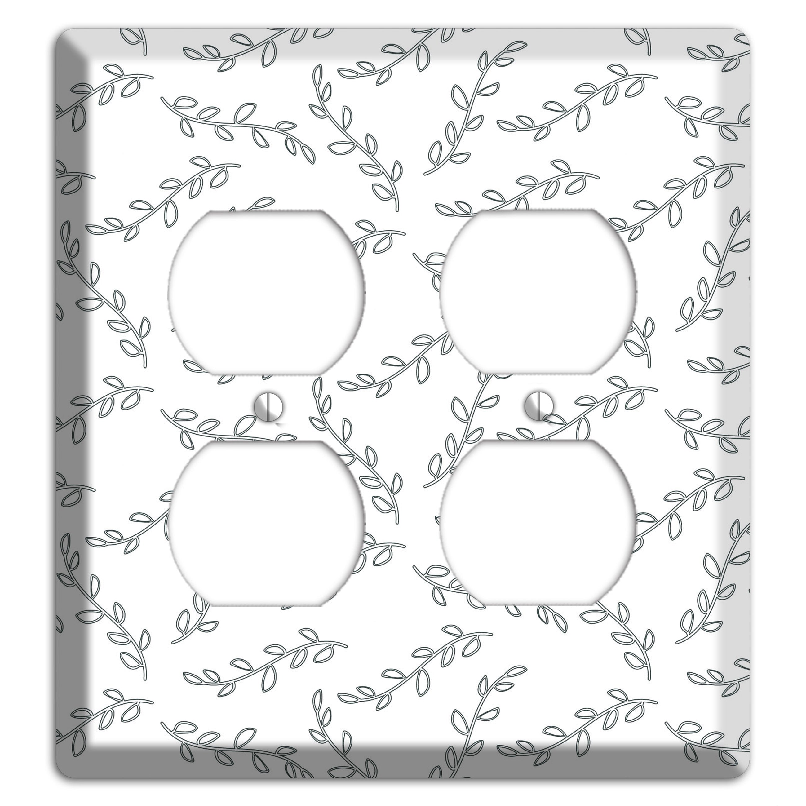 Leaves Style CC 2 Duplex Wallplate