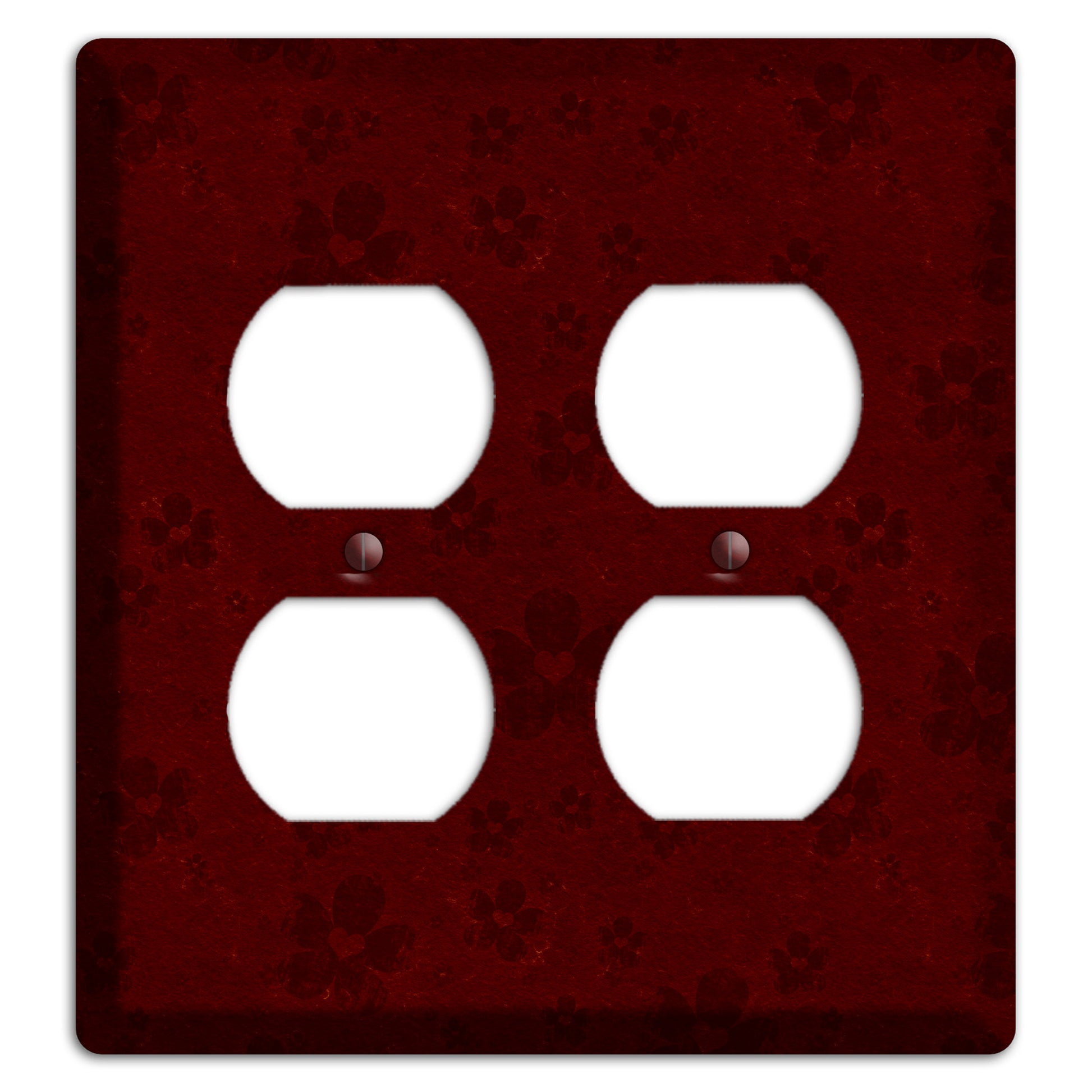 Maroon Grunge Suzani 2 2 Duplex Wallplate